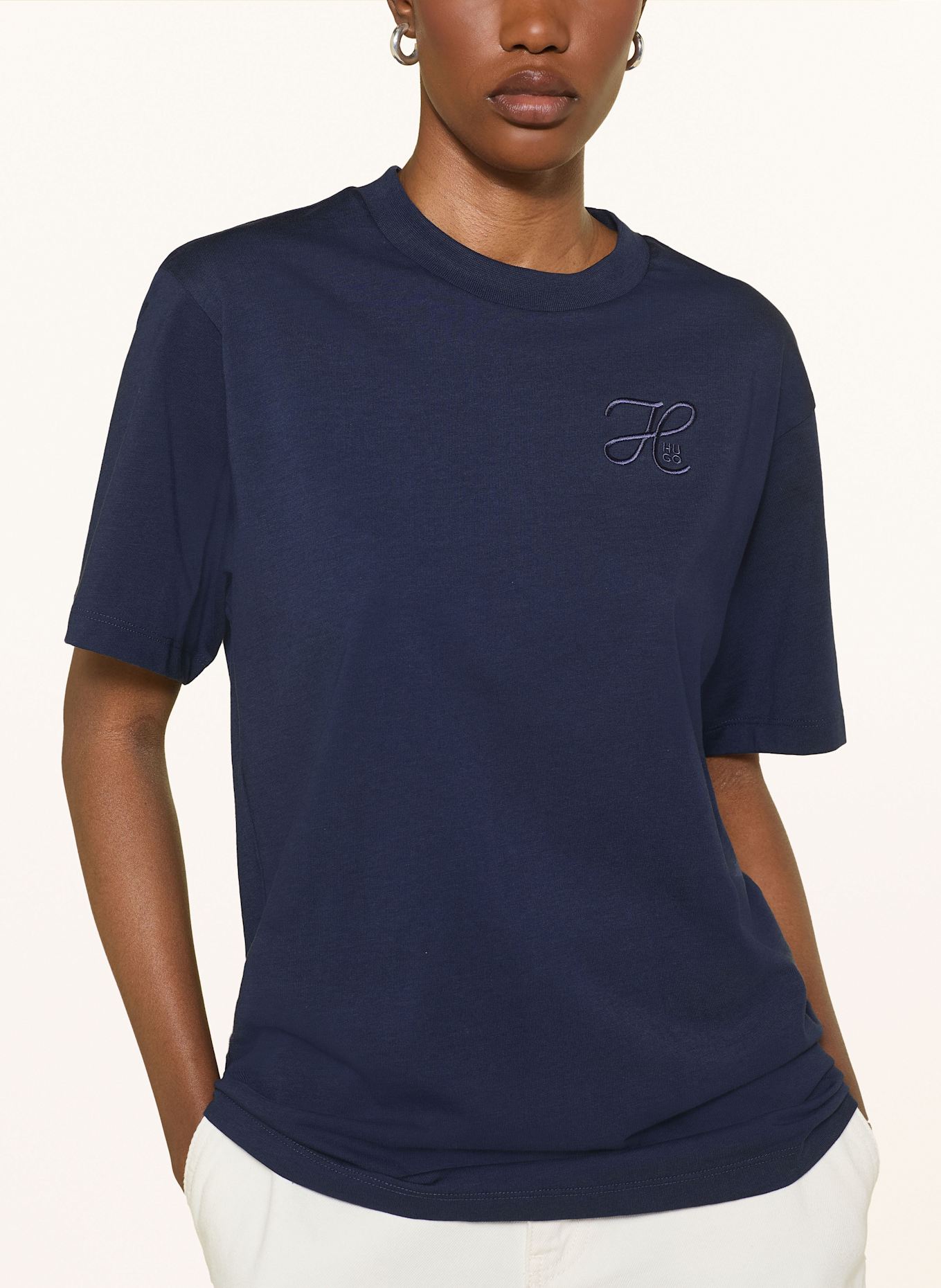 HUGO T-shirt VINTAGE: GRANATOWY