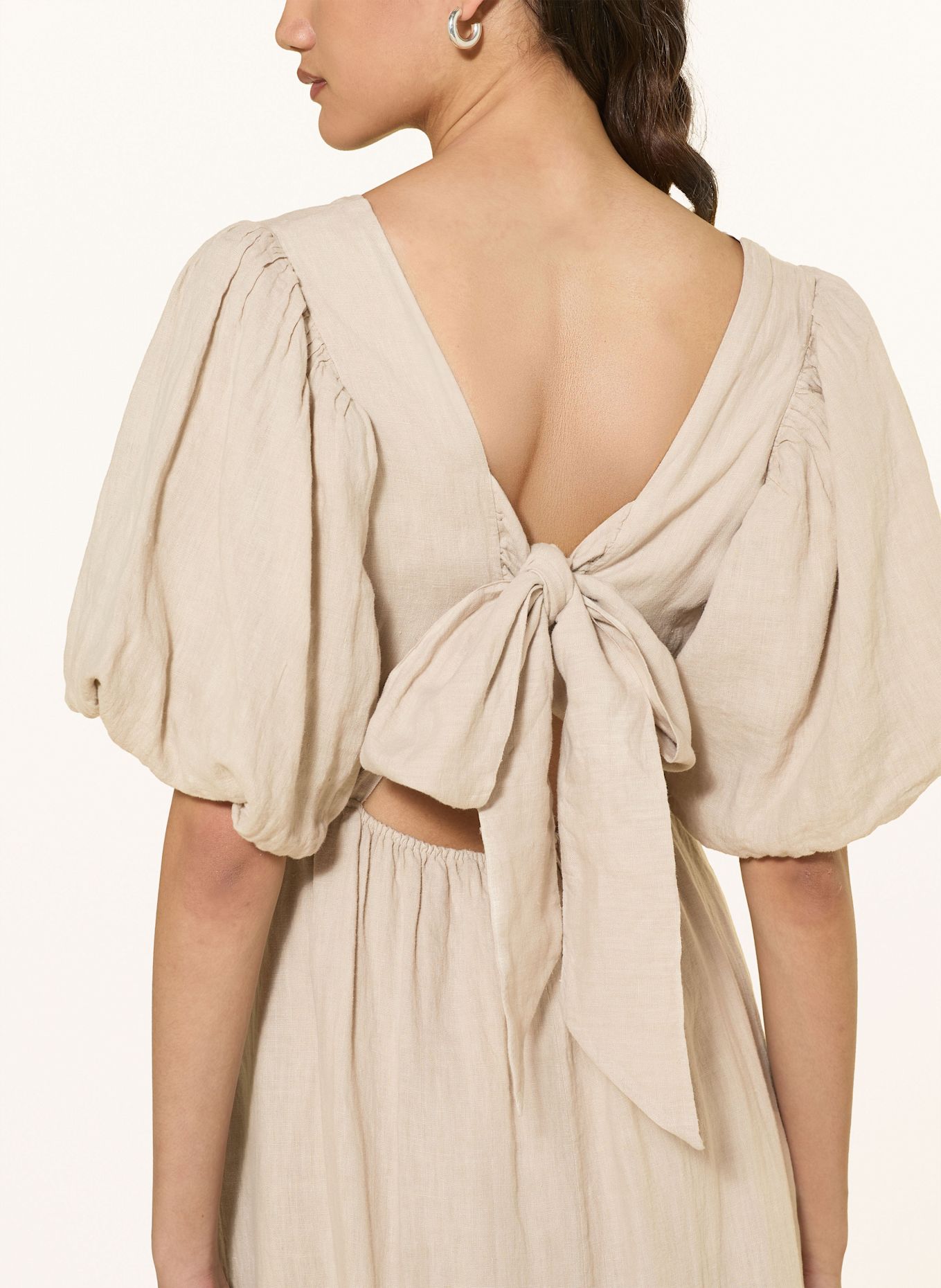 MRS & HUGS robe en lin: TAUPE