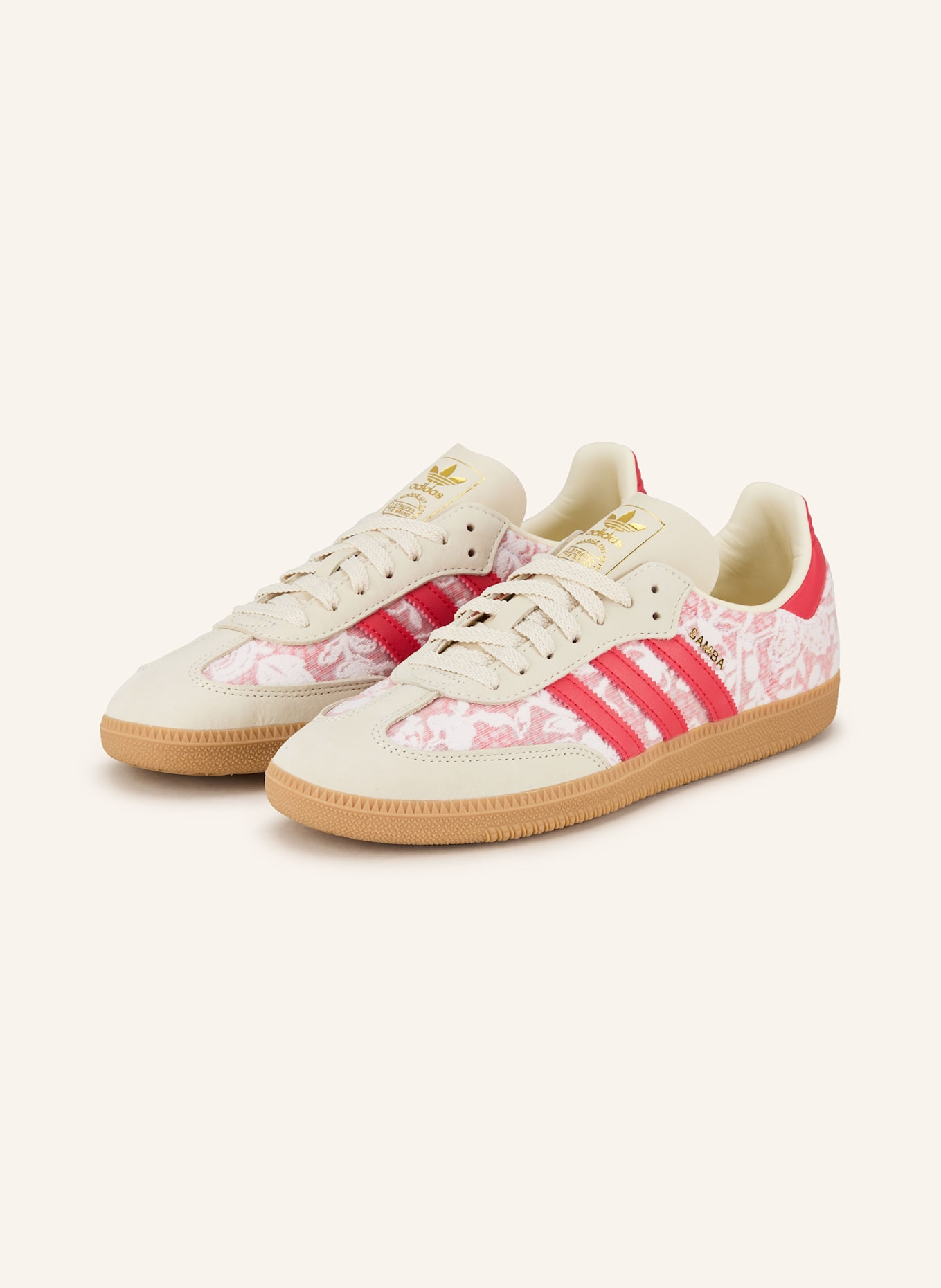 adidas Originals Sneakers SAMBA OG X LIBERTY LONDON: CREME/ HELLROT/ WEISS