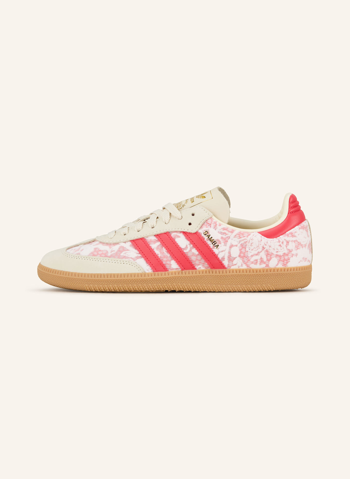 adidas Originals Sneakers SAMBA OG X LIBERTY LONDON: CREME/ HELLROT/ WEISS