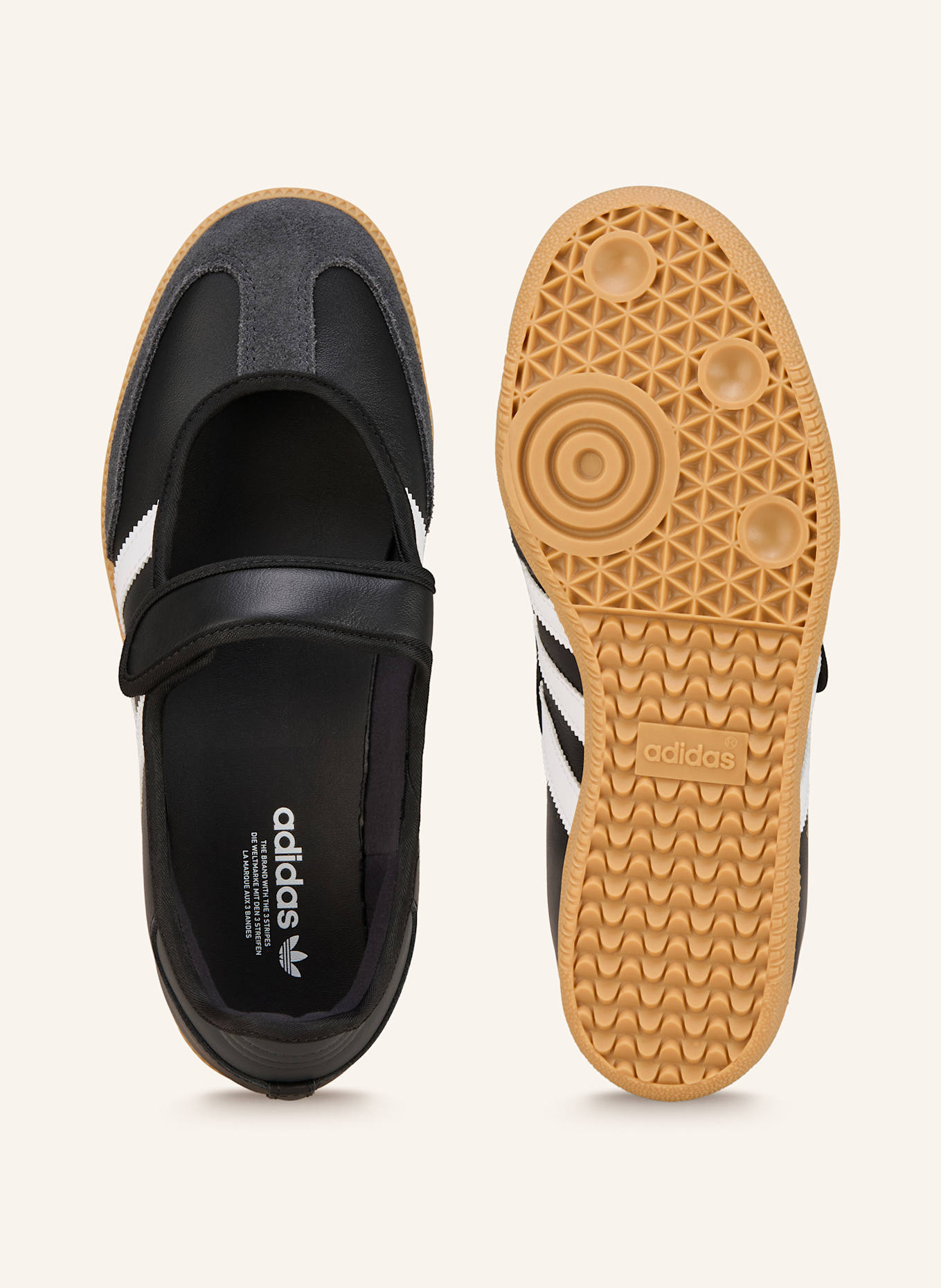 adidas Originals Mary-Jane-Ballerinas SAMBA OG: SCHWARZ