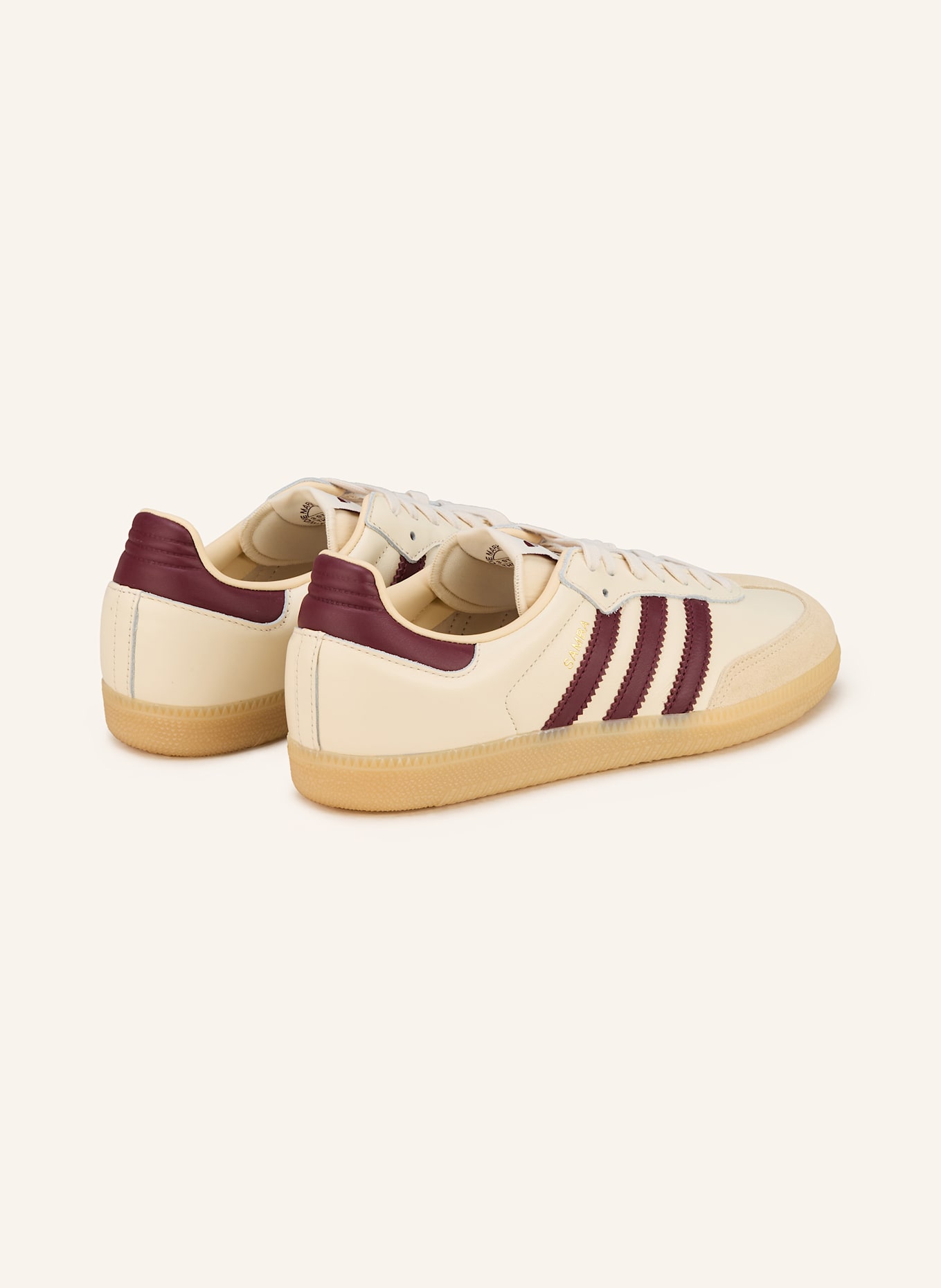adidas Originals Sneaker SAMBA OG: ECRU/ DUNKELROT