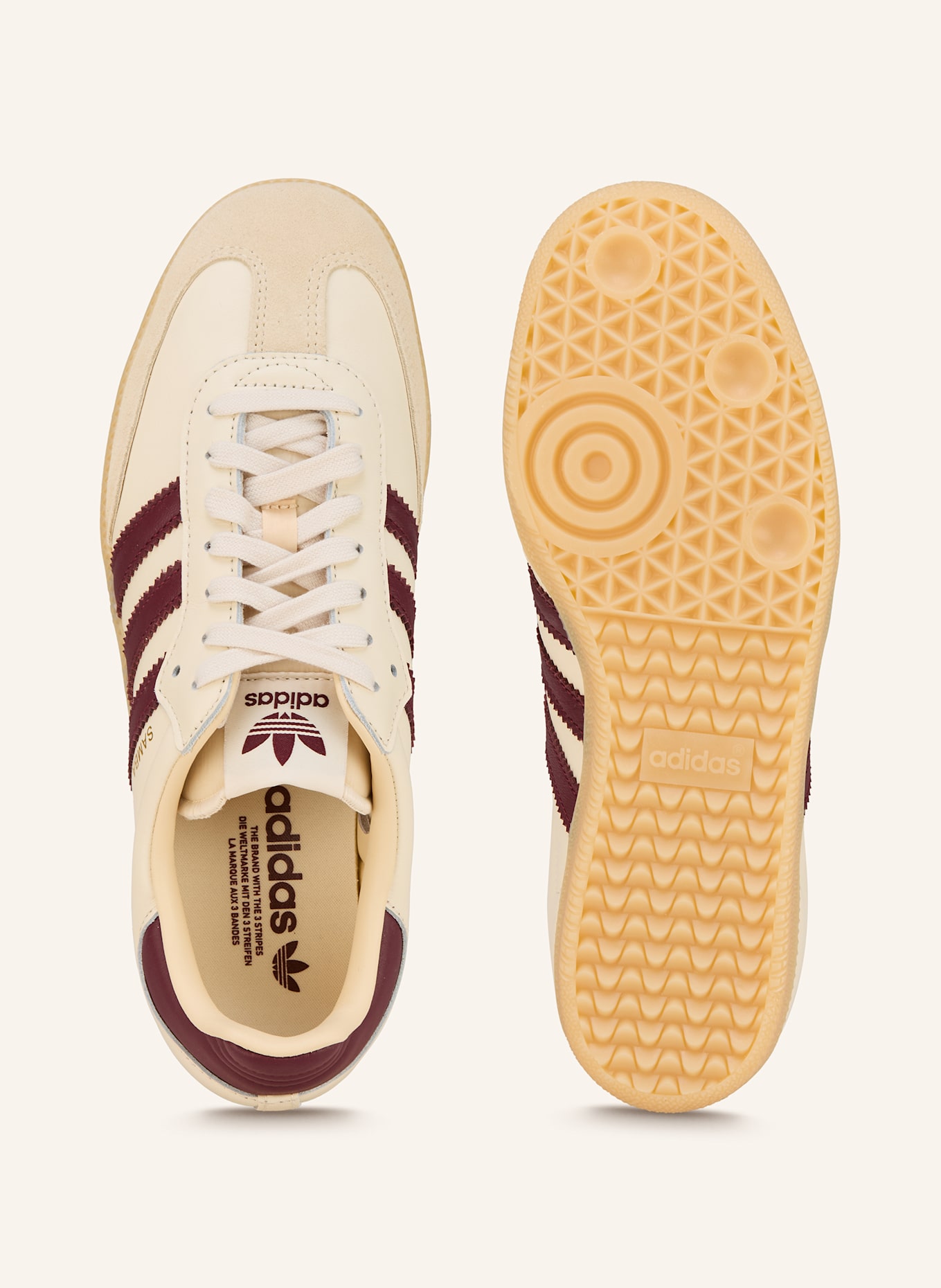 adidas Originals Sneaker SAMBA OG: ECRU/ DUNKELROT