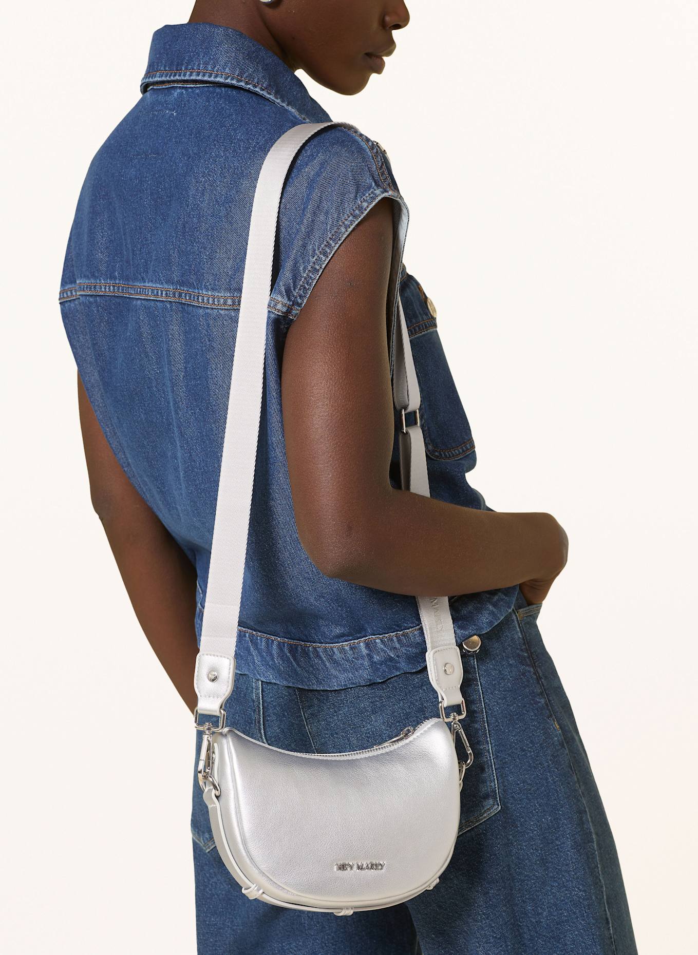 HEY MARLY SPORTSY SISTER crossbody bag: SILVER