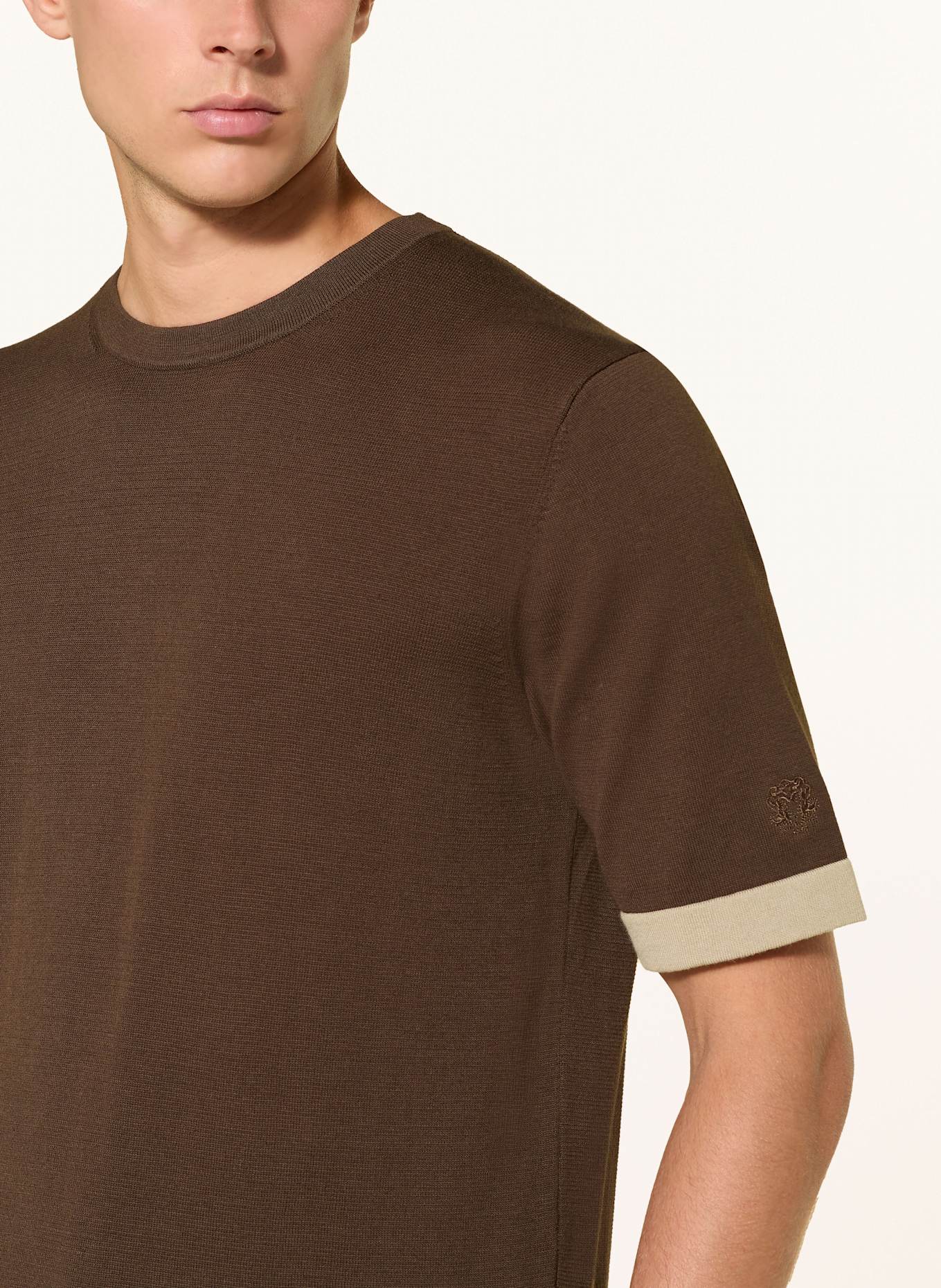 MOS MOSH Gallery Strickshirt MMGJUSTIN: DUNKELBRAUN