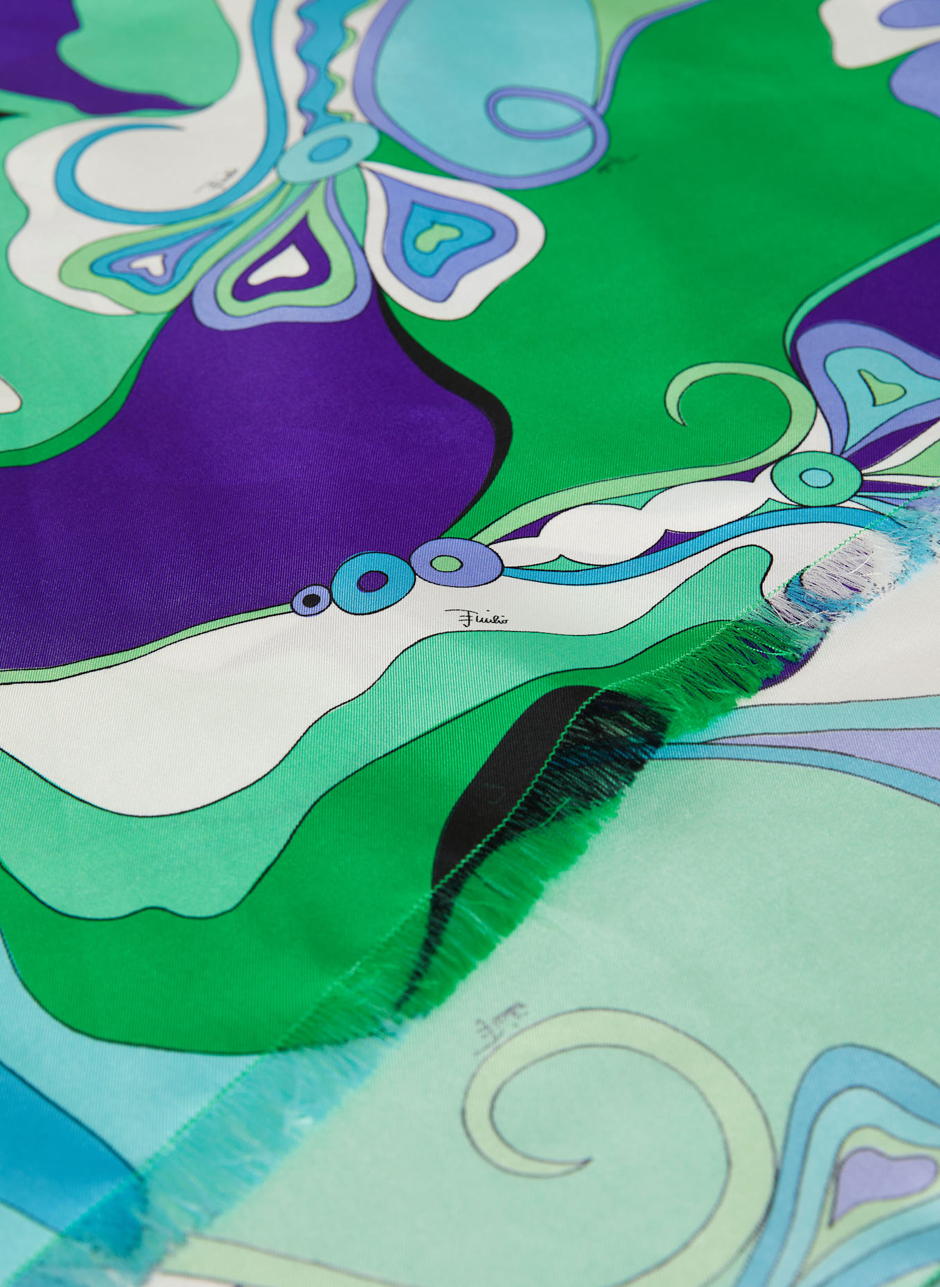 PUCCI jupe en soie: TURQUOISE / VERT / LILAS