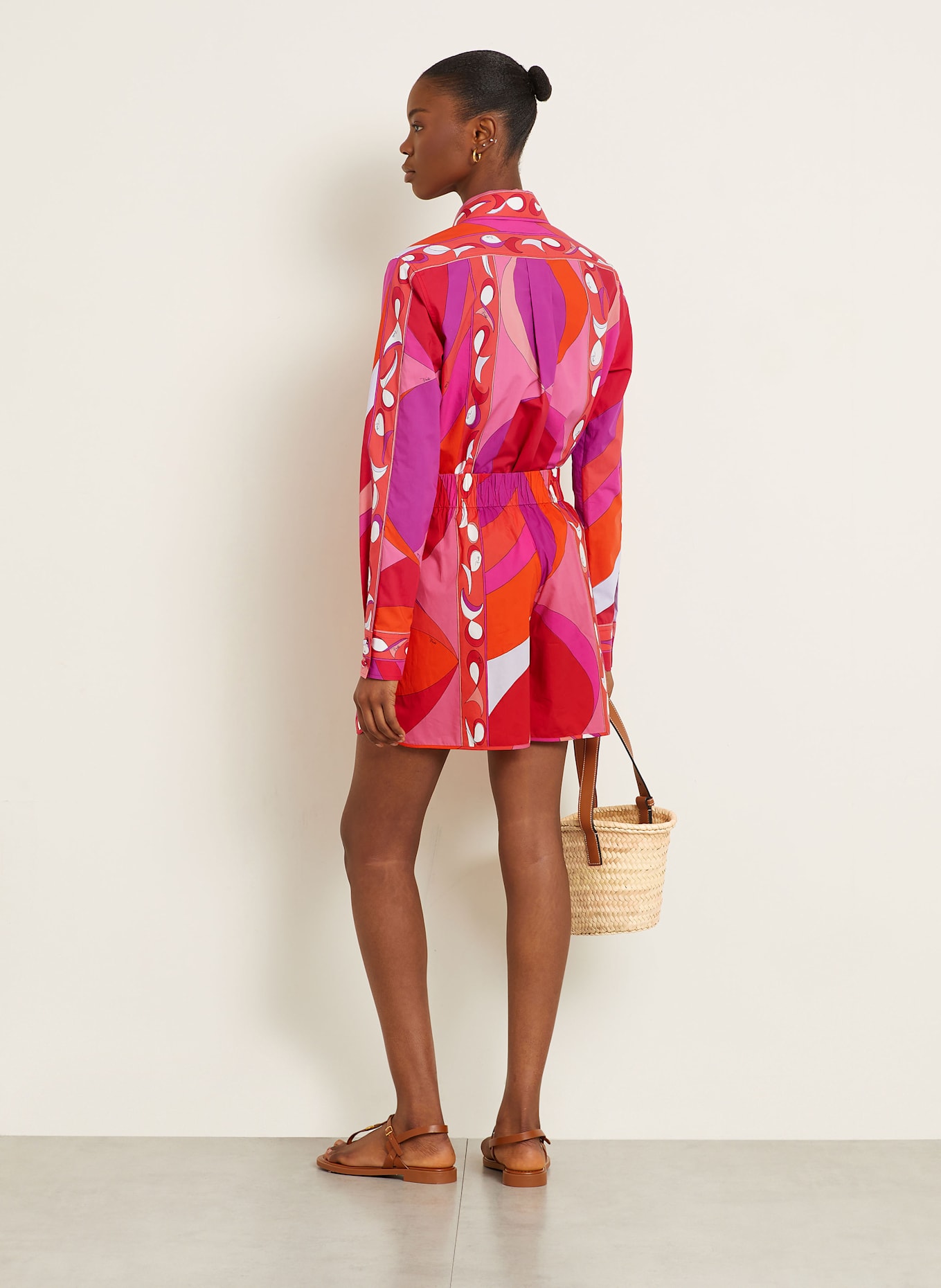 PUCCI Hemdbluse CAMICIA: ROT / PINK / ORANGE