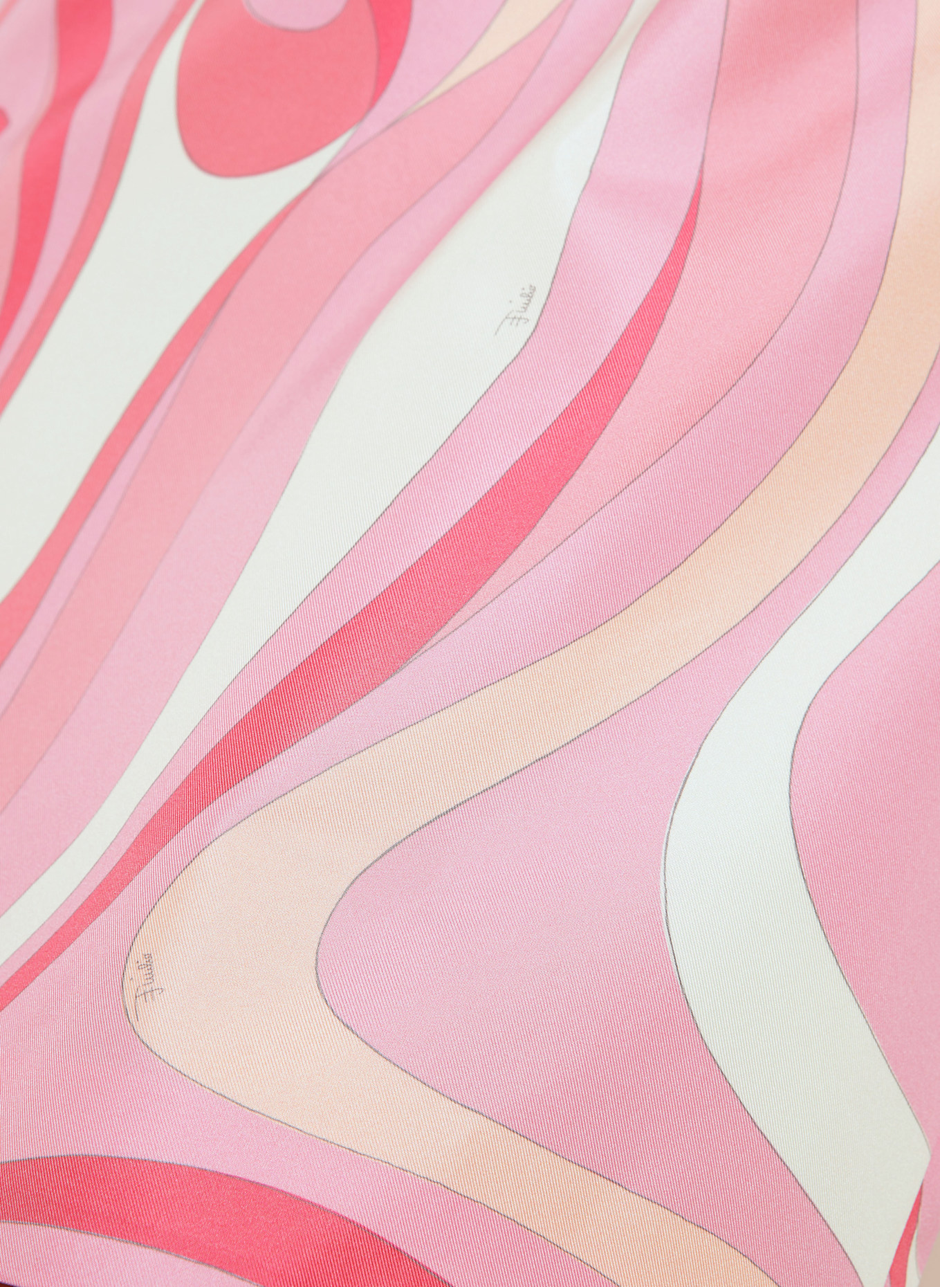 PUCCI Seidenkleid: ROSA/ PINK/ CREME