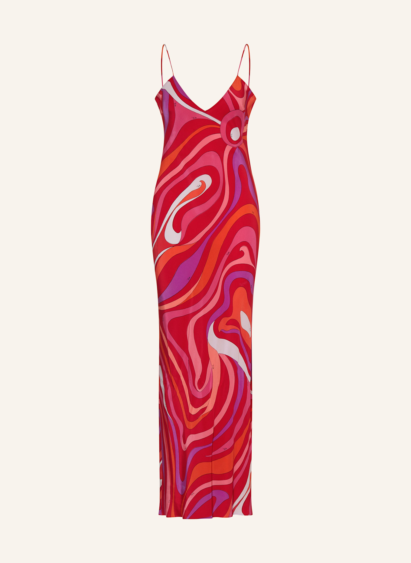 PUCCI robe en soie en rouge/ lilas/ rose fuchsia