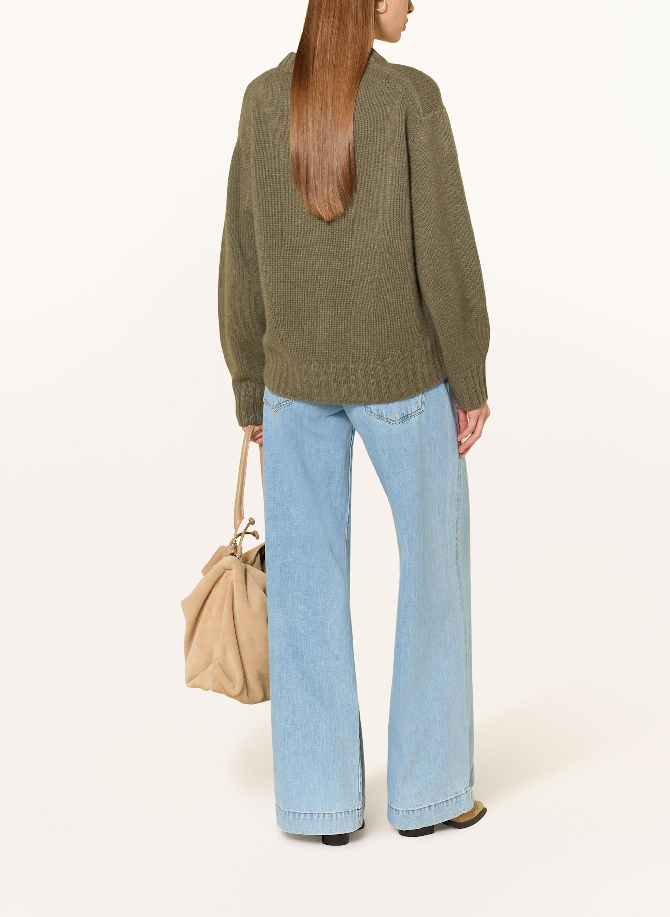 darling harbour Cashmere-Pullover: MOSS GREEN