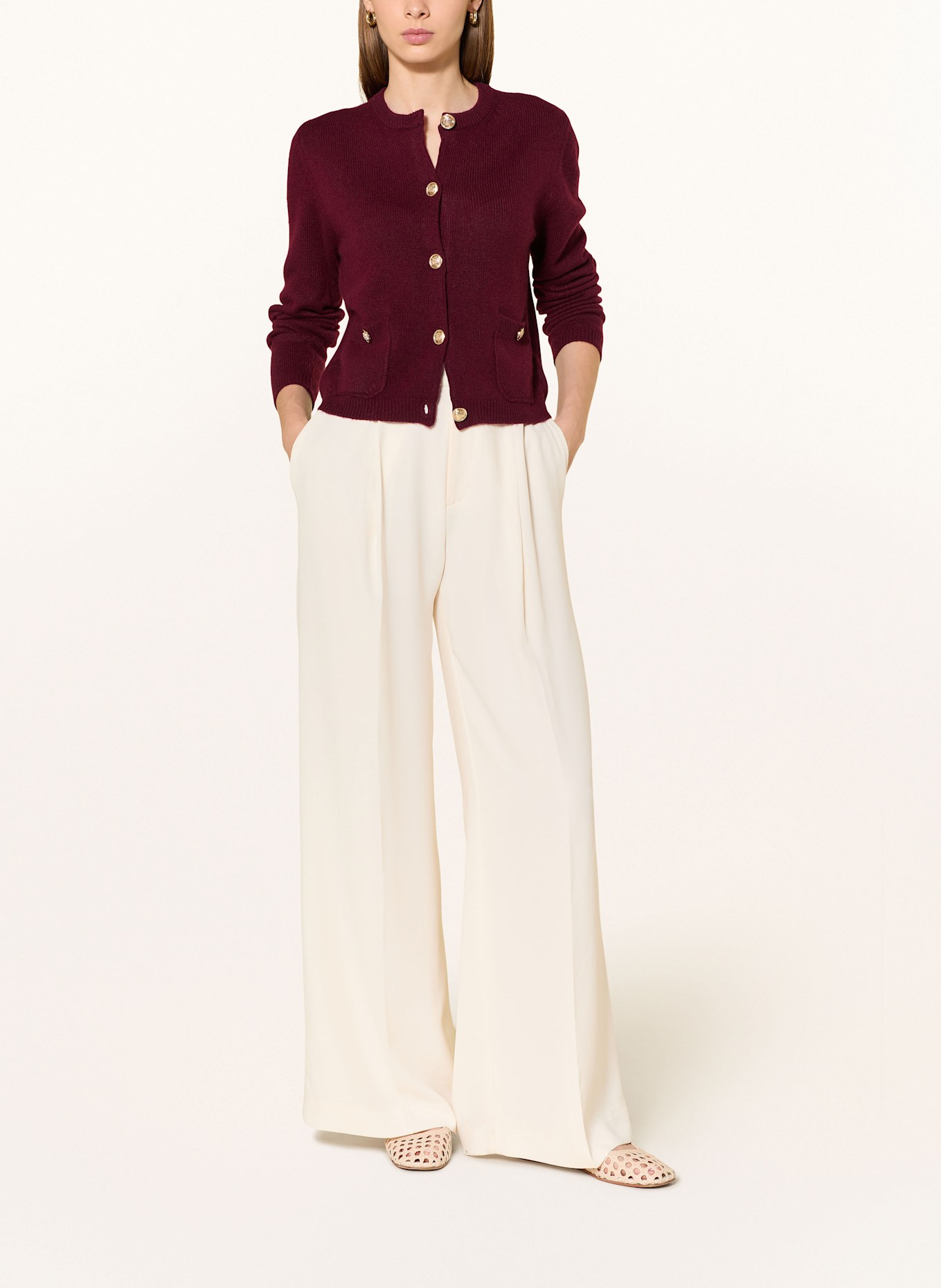 darling harbour Kardigan z kaszmiru: BORDEAUX