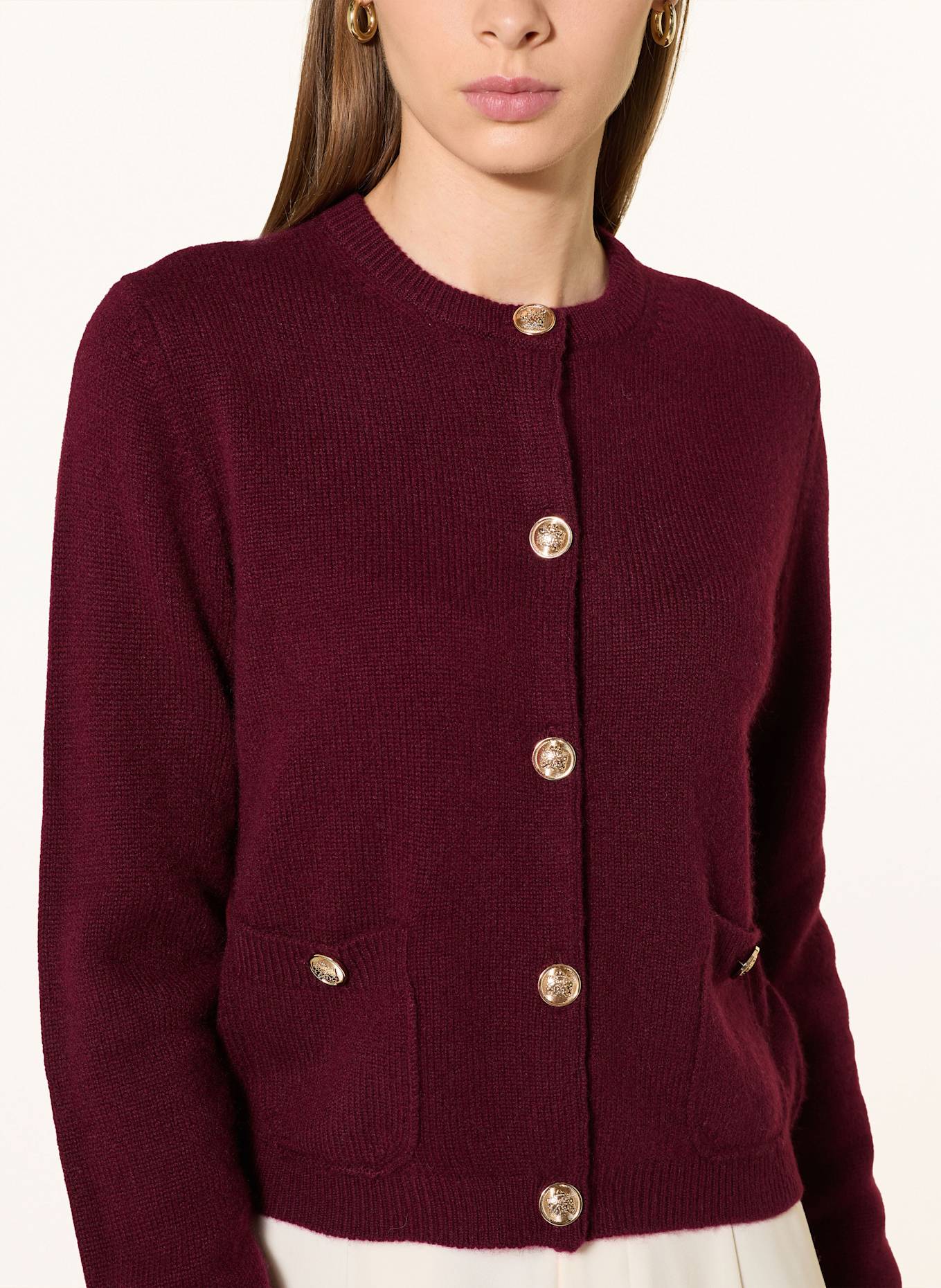 darling harbour Kardigan z kaszmiru: BORDEAUX