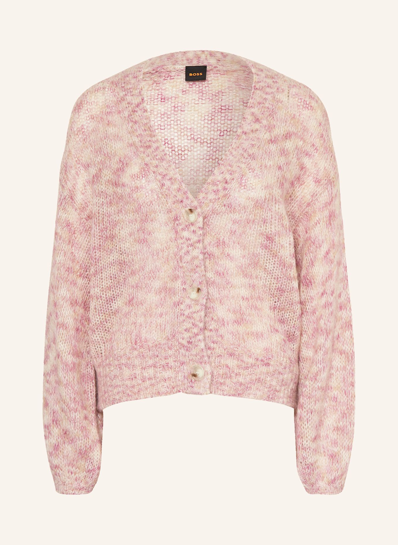 BOSS Strickjacke FLARONA: PINK/ CREME/ ECRU