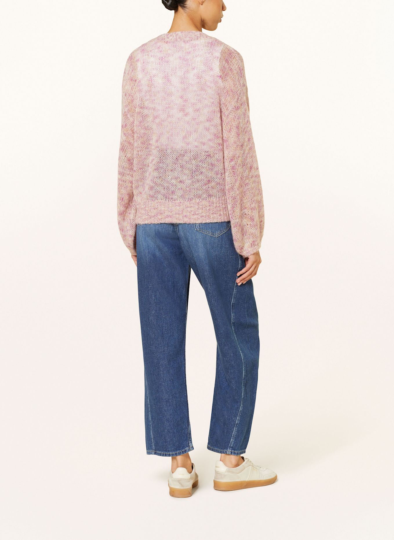 BOSS Strickjacke FLARONA: PINK/ CREME/ ECRU
