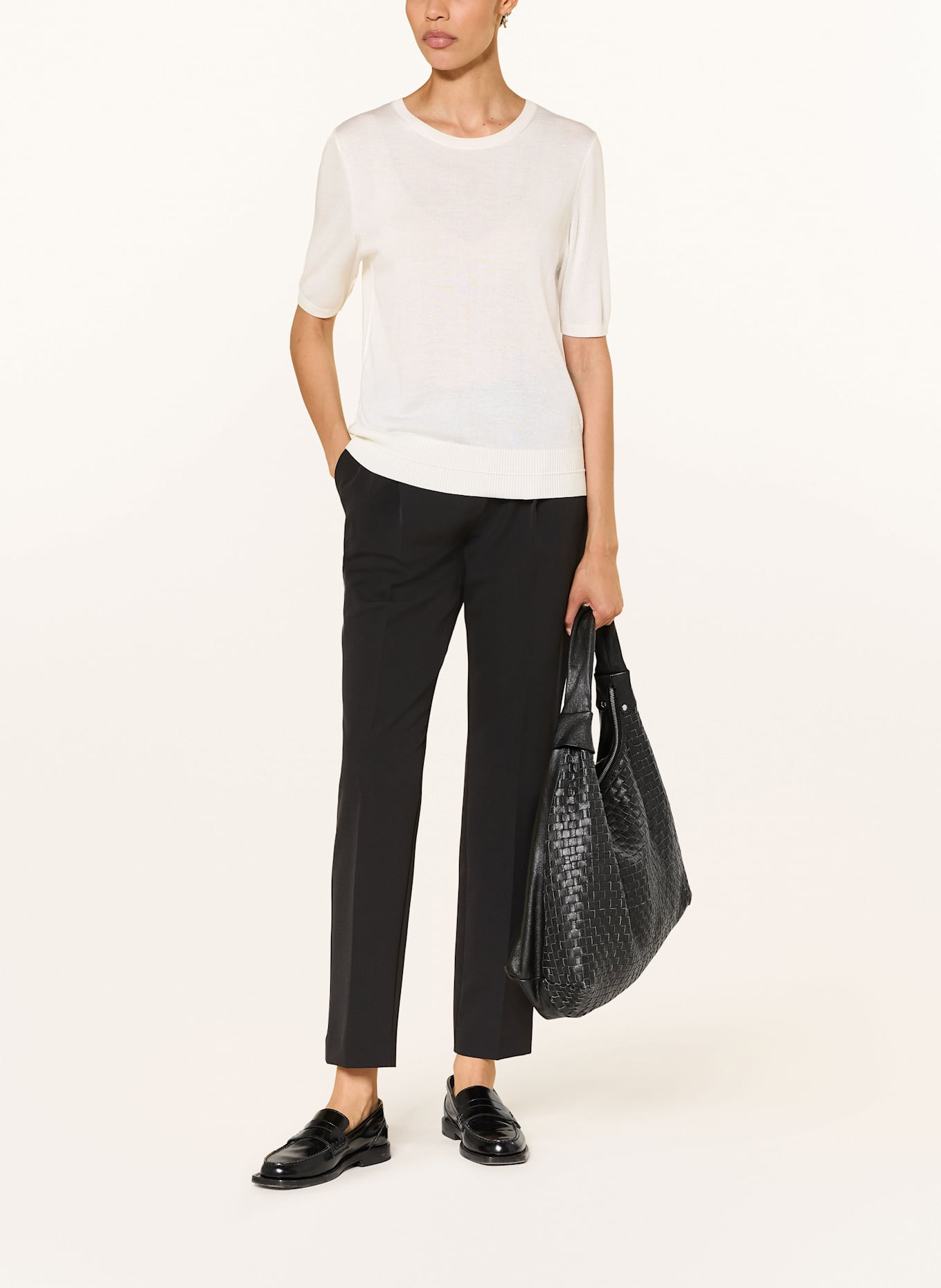 BOSS Strickshirt FIAFFUSA: ECRU