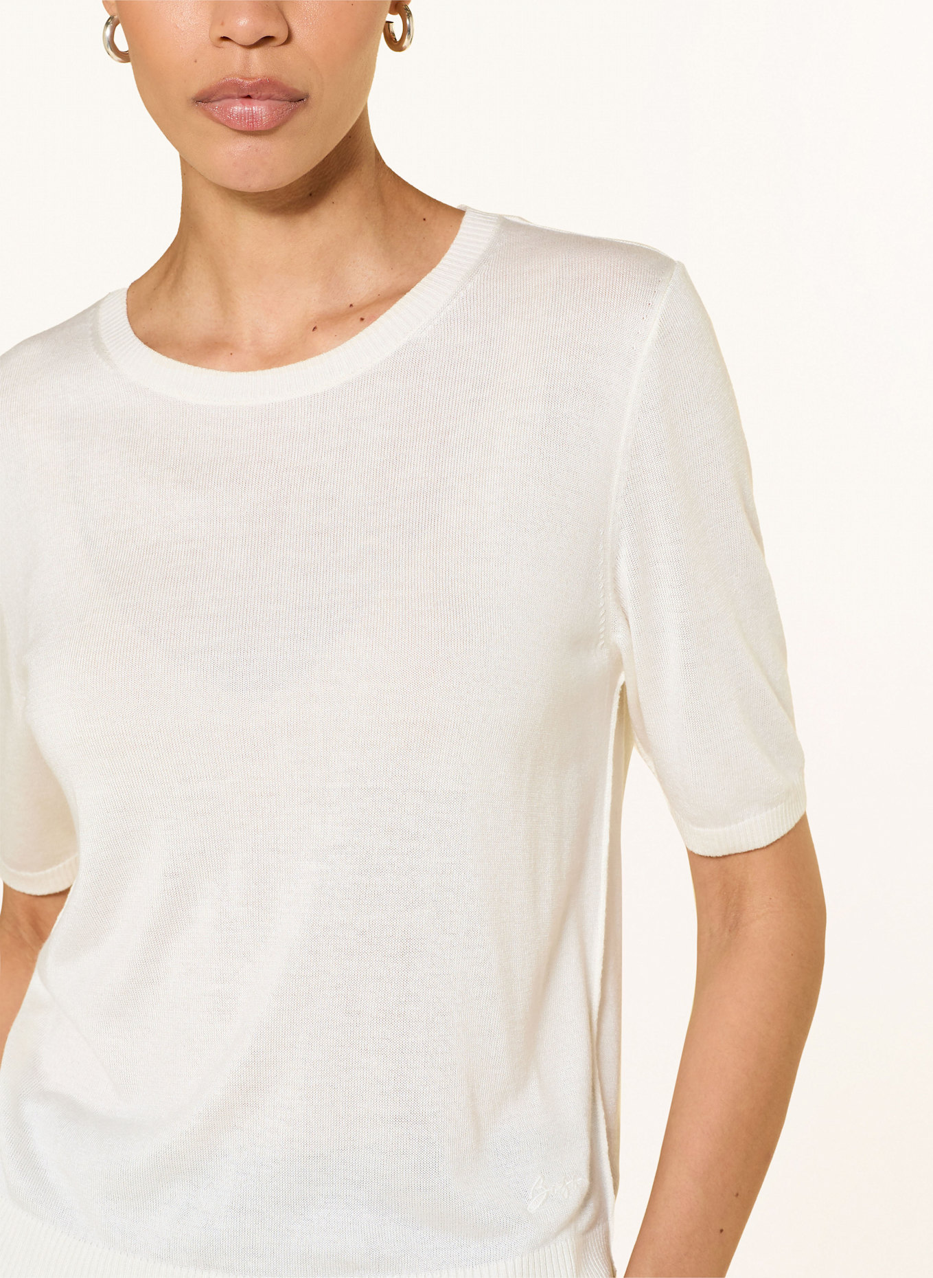 BOSS Strickshirt FIAFFUSA: ECRU