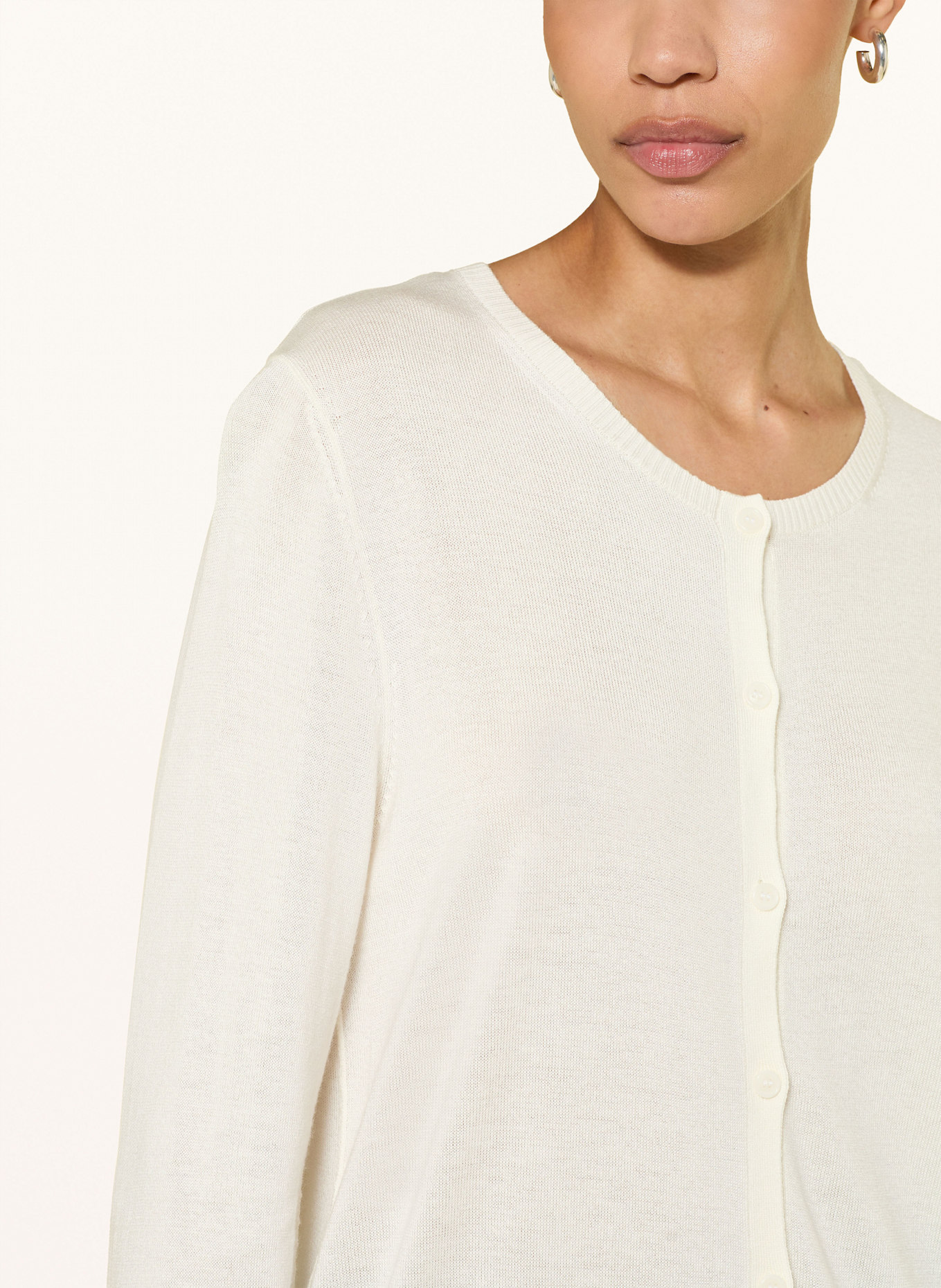 BOSS Strickjacke FIAFFIZZA: WEISS
