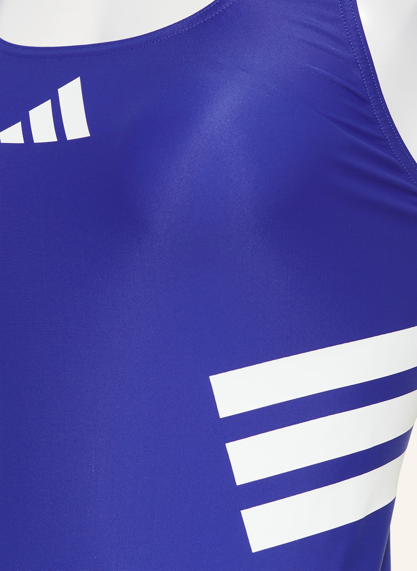 adidas Badeanzug 3 STRIPES U-BACK: BLAU/ WEISS