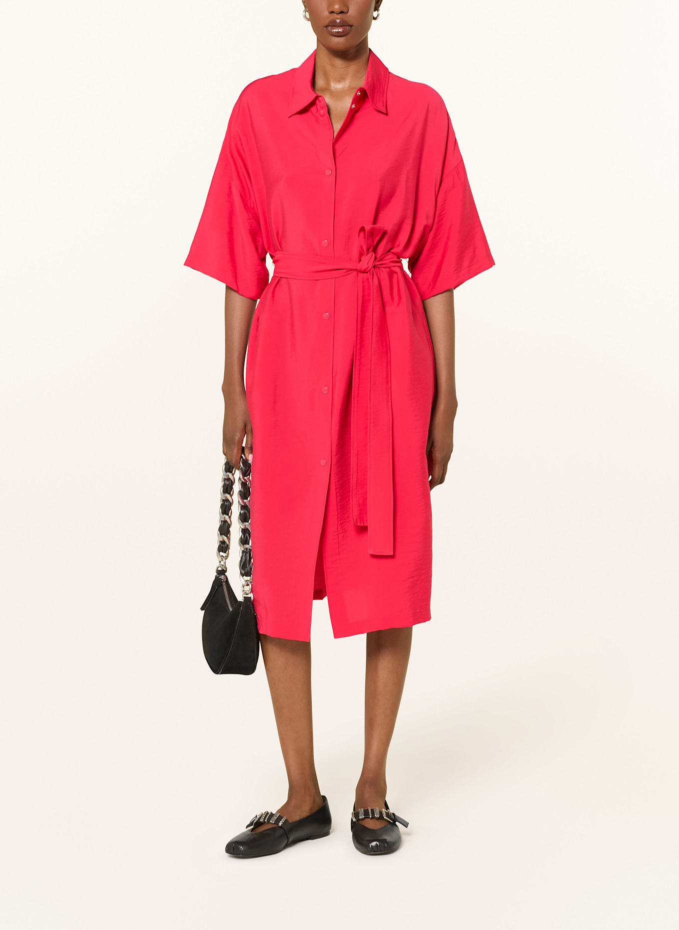 DRYKORN Hemdblusenkleid RINI: ROT
