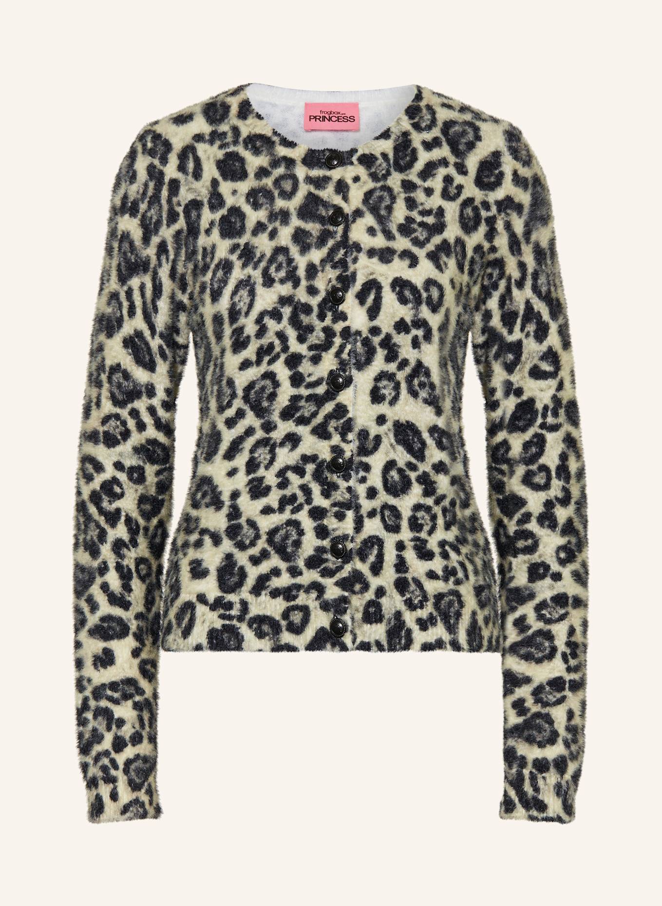 FrogBox Strickjacke: BEIGE / SCHWARZ