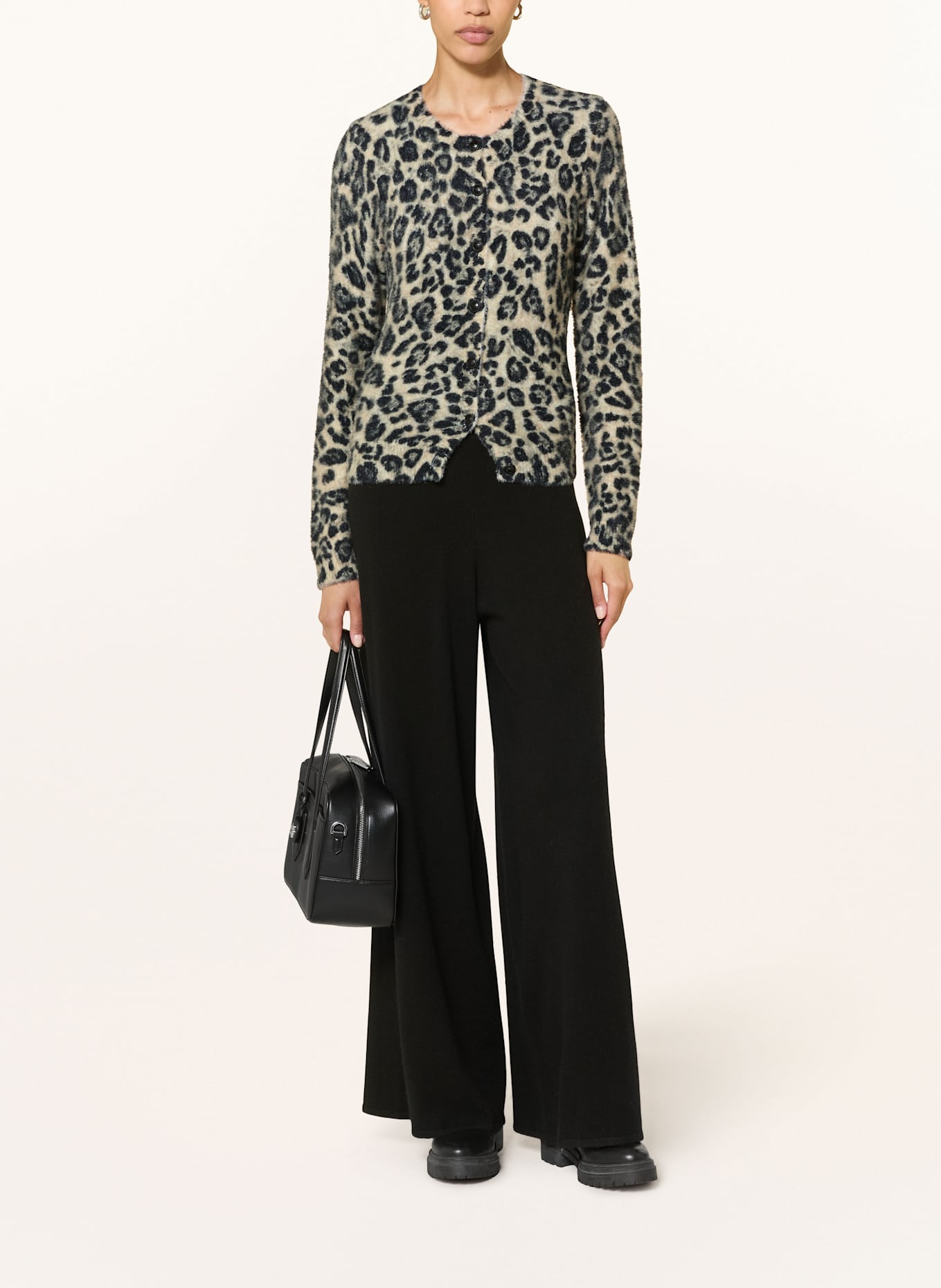 FrogBox Strickjacke: BEIGE / SCHWARZ