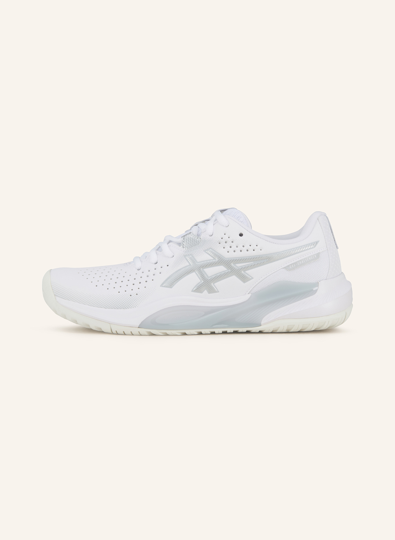ASICS Tenisová obuv GEL-CHALLENGER 15: BÍLÁ/ STŘÍBRNÁ