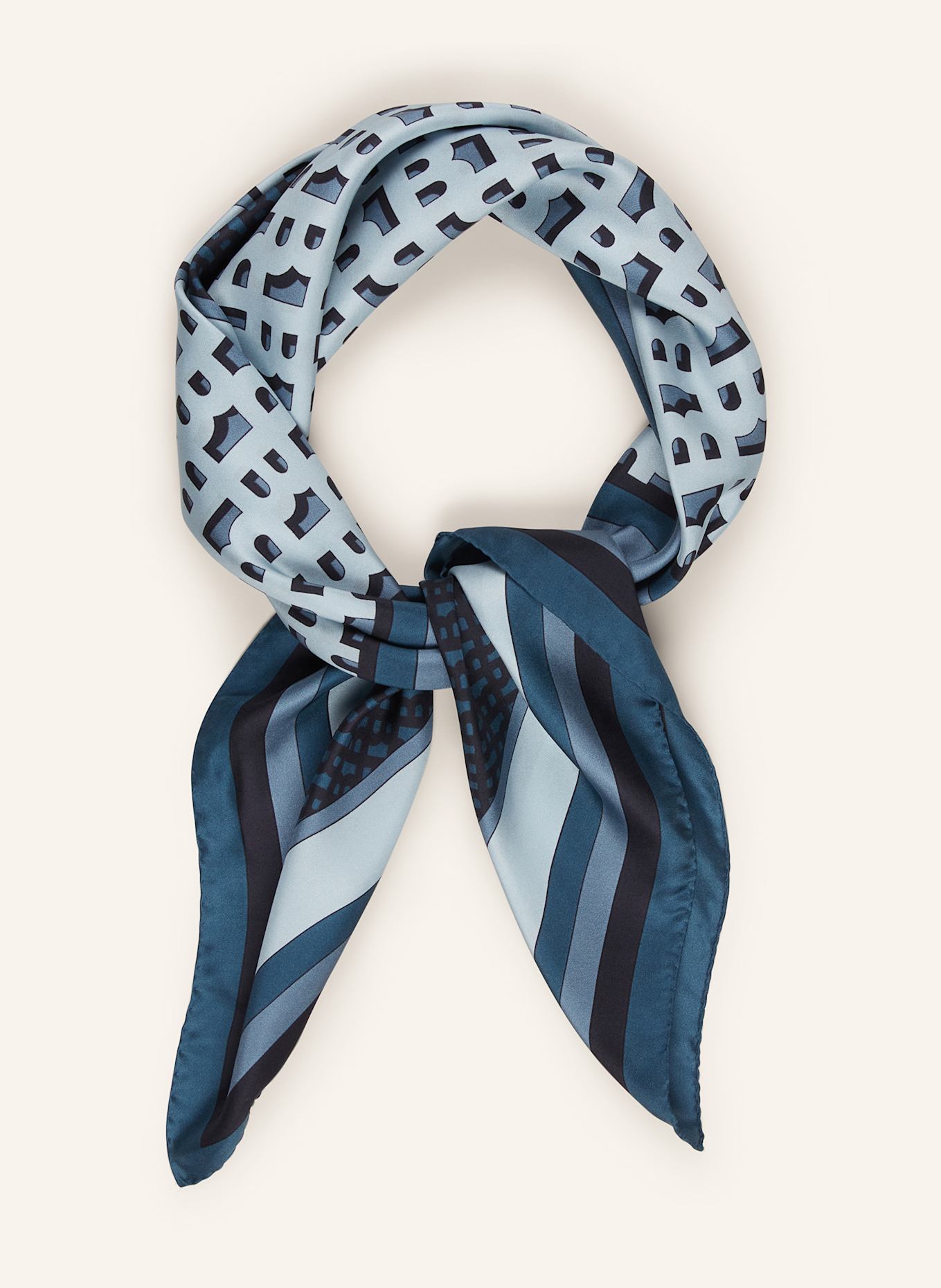 BOSS Seidentuch LAINY: DUNKELBLAU/ BLAU/ BLAUGRAU