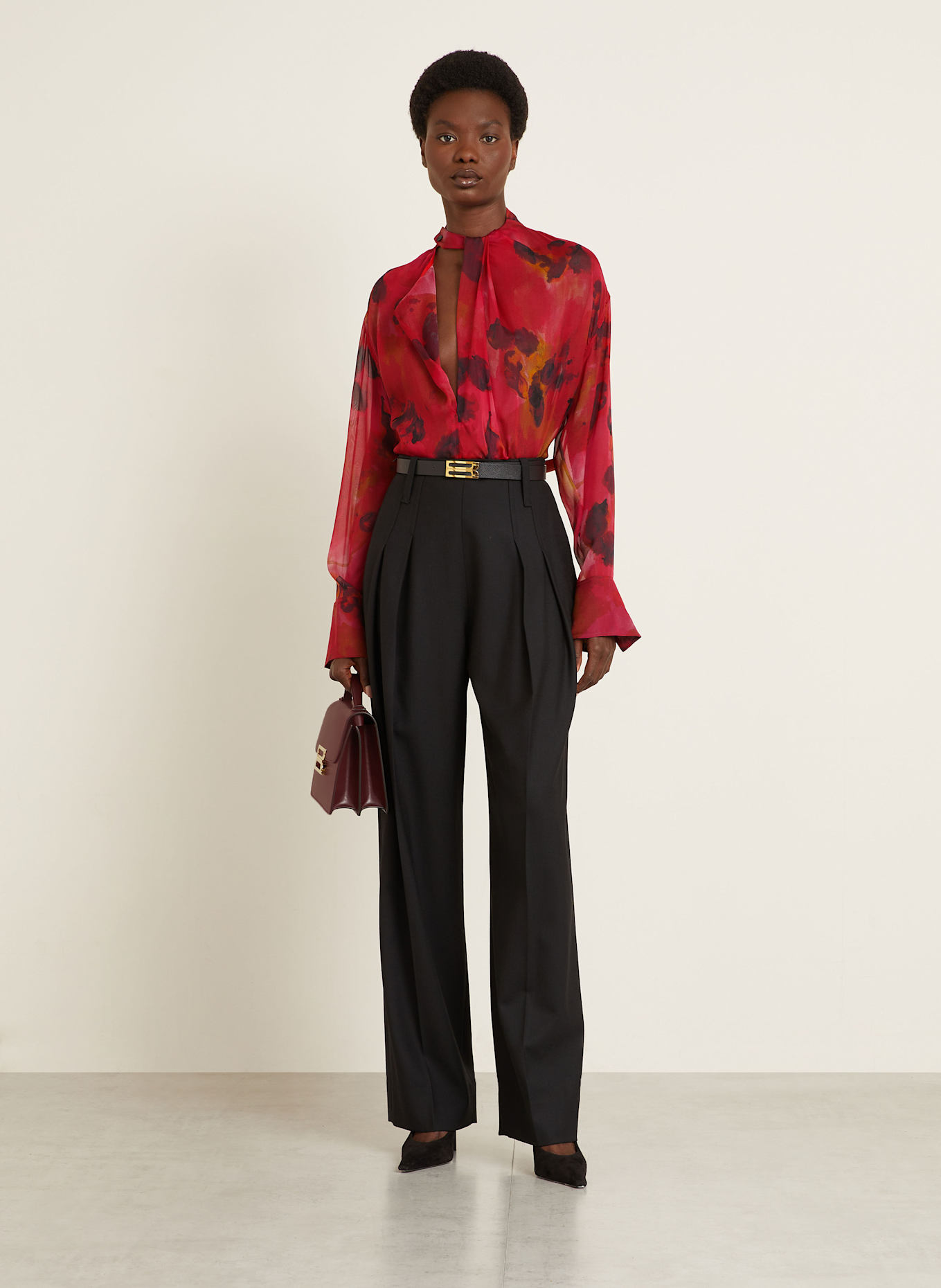 VICTORIA BECKHAM Umhängetasche DORIAN: DUNKELROT