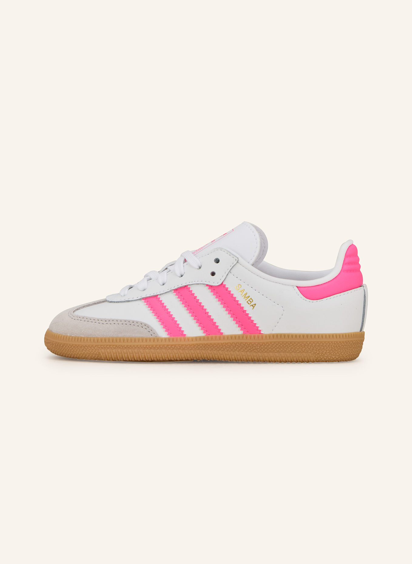 adidas Originals Sneaker SAMBA OG C: WEISS/ NEONPINK