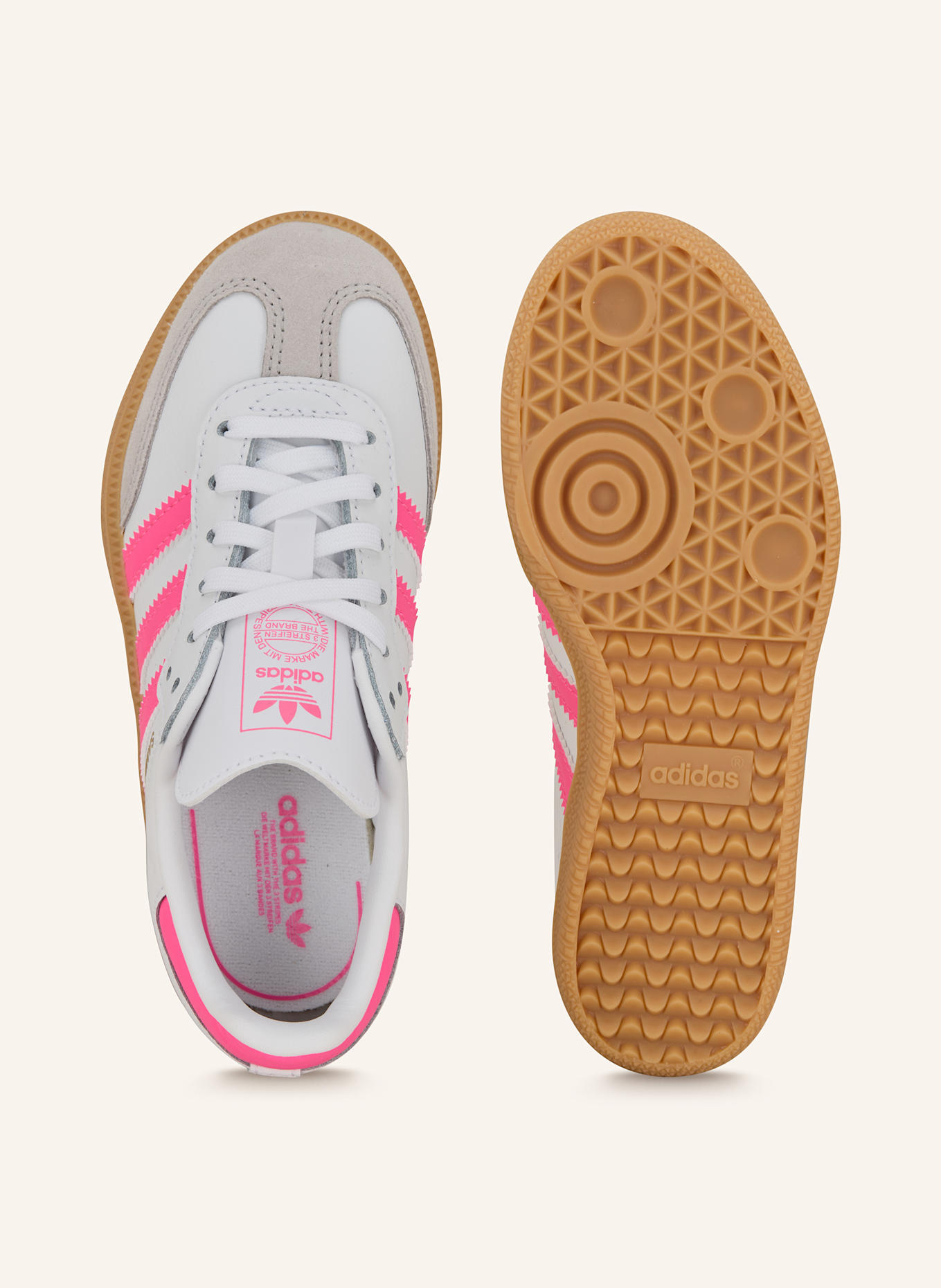 adidas Originals Sneaker SAMBA OG C: WEISS/ NEONPINK