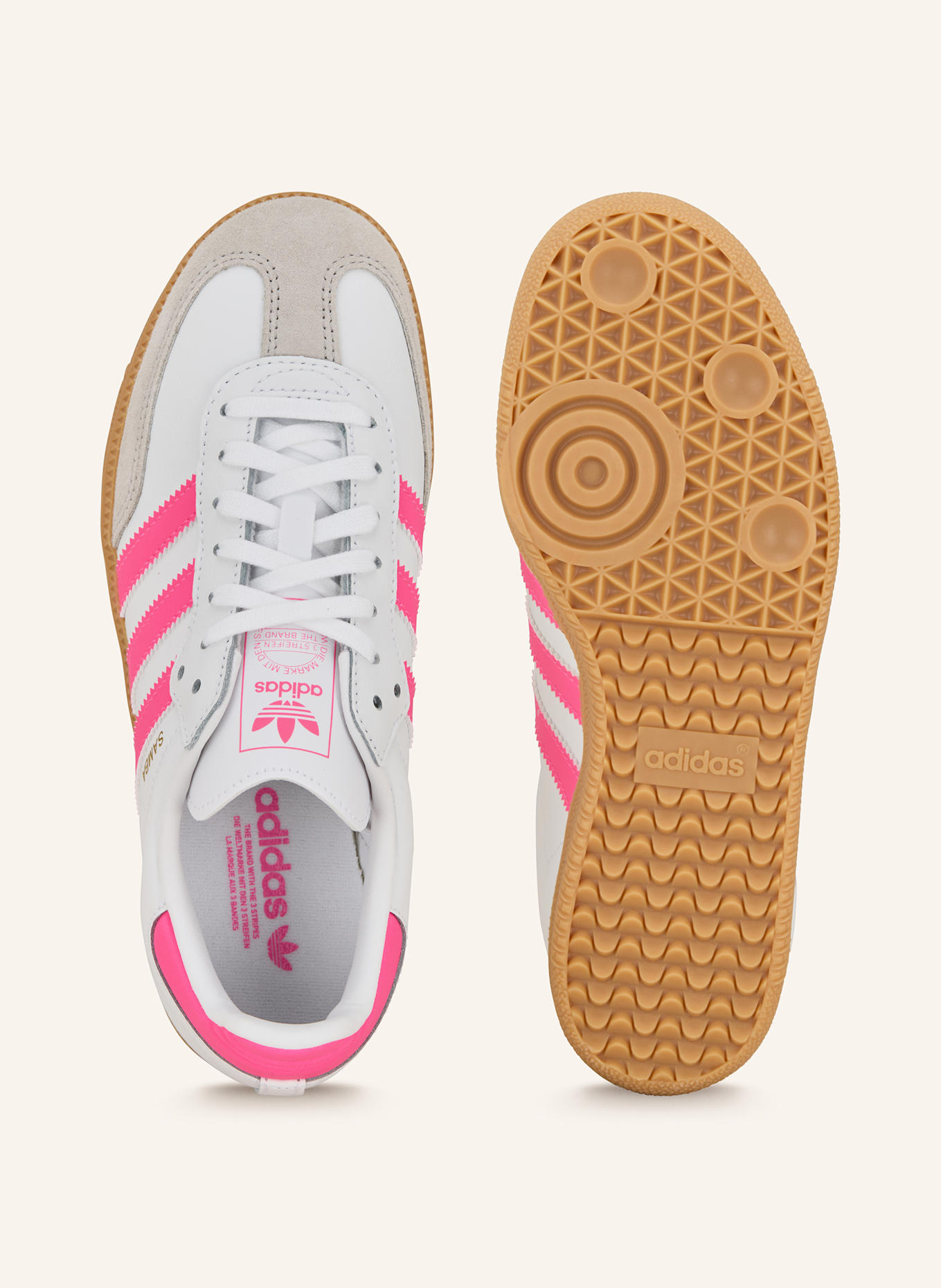 adidas Originals Sneaker SAMBA OG: WEISS / PINK