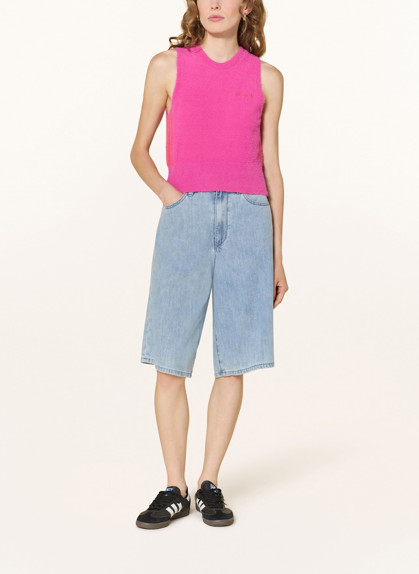 adidas Originals Stricktop FLUFFY KNITTED: PINK