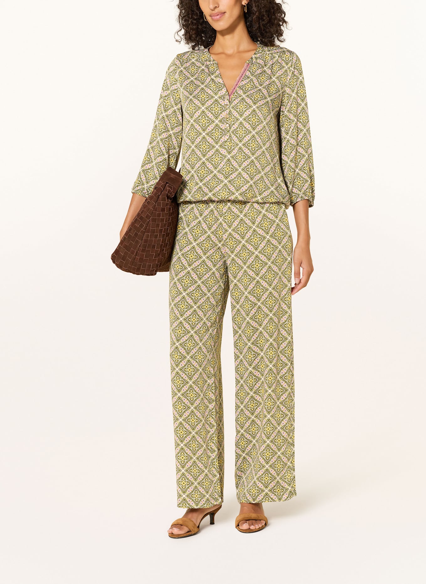 CARTOON Wide leg trousers: Tommy Jeans Essential Pantoletten Blau