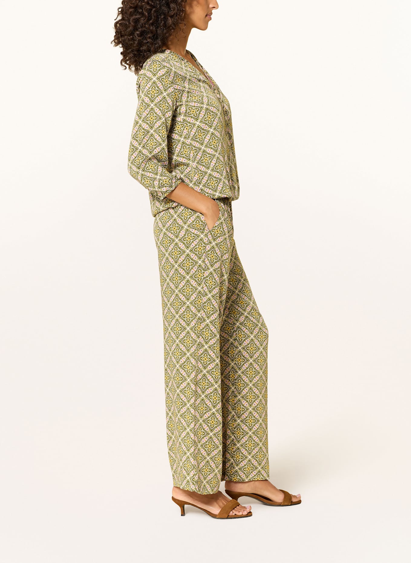 CARTOON Wide leg trousers: Tommy Jeans Essential Pantoletten Blau