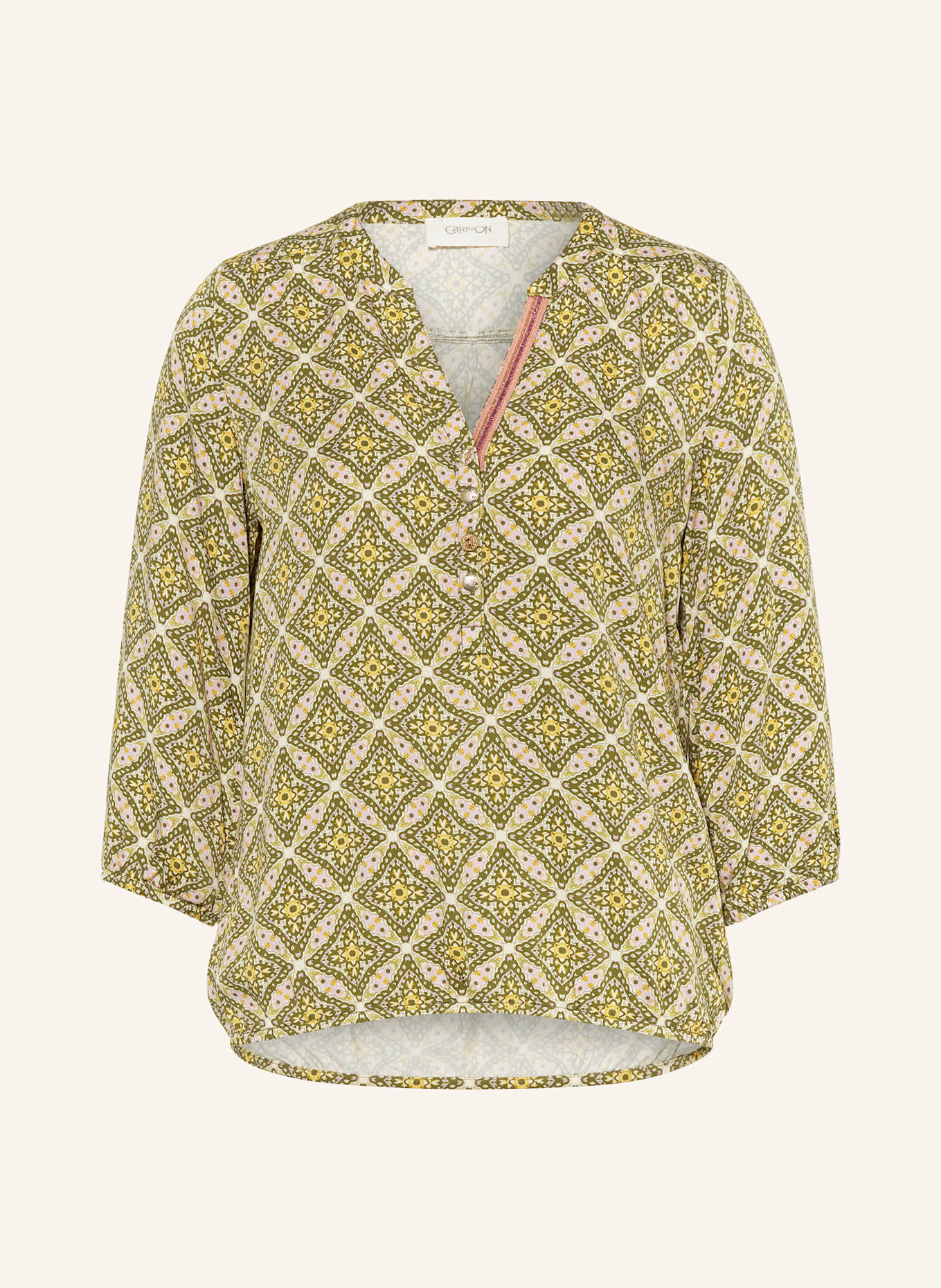 CARTOON Blusenshirt mit 3/4-Arm: OLIV / HELLROSA