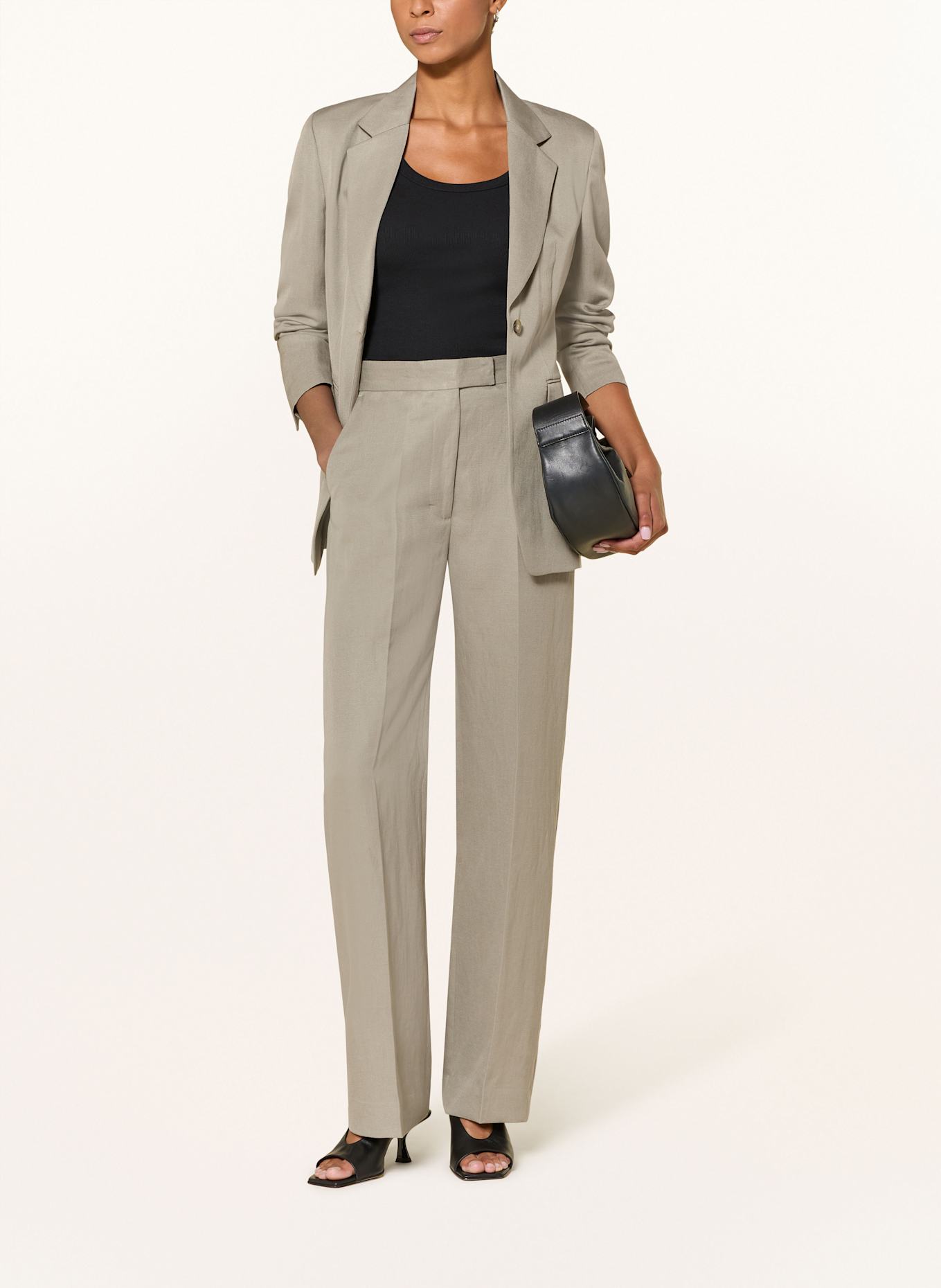 TIGER OF SWEDEN Marlenehose FRAGRIA mit Leinen: GRAU