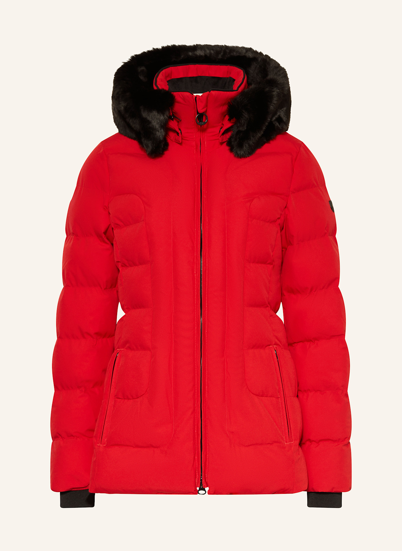 WELLENSTEYN Steppjacke BELVITESSE MEDIUM mit DUPONT™ SORONA®-Isolierung und abnehmbarem Kunstpelz: ROT
