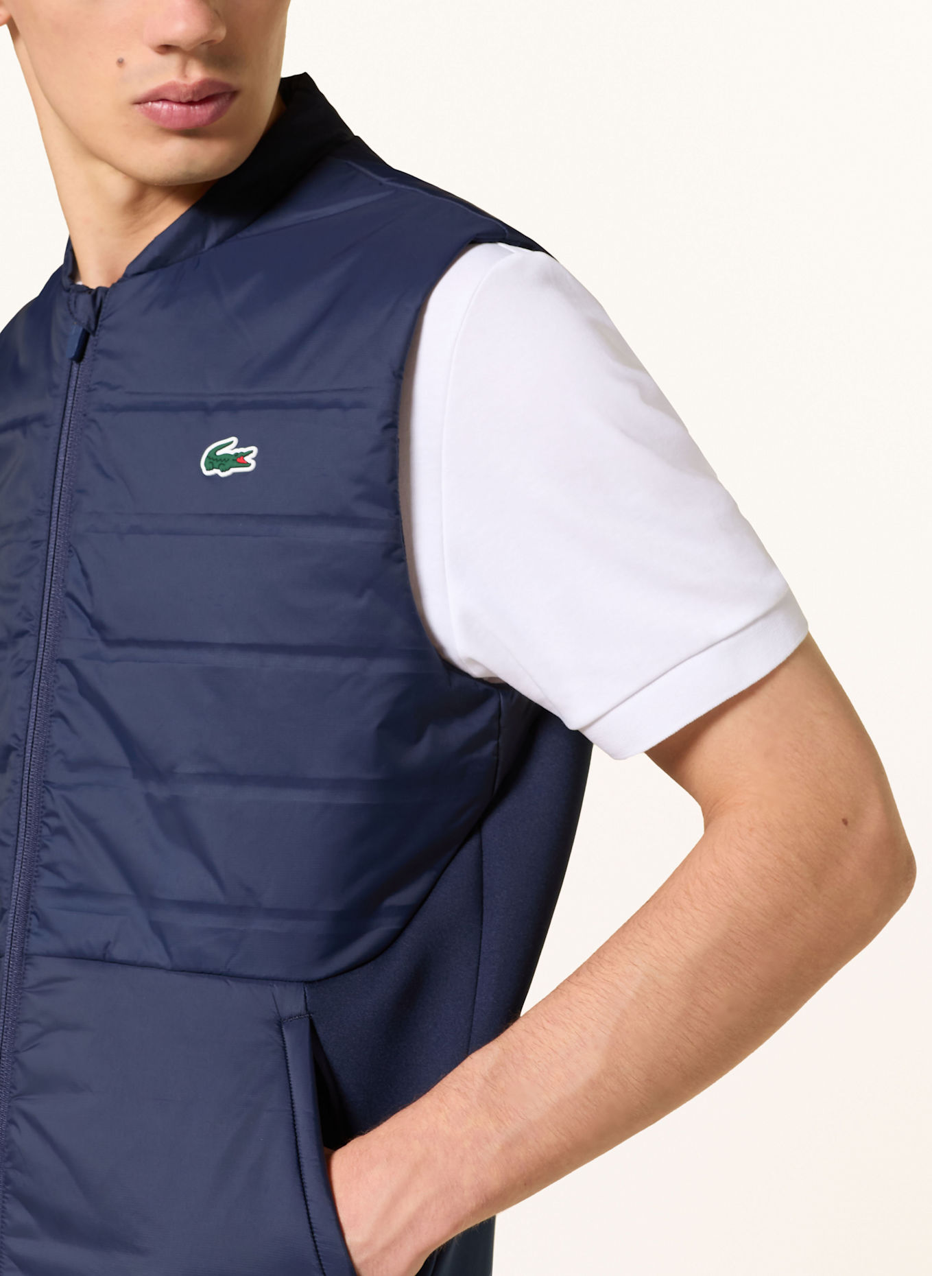 LACOSTE Hybrid-Steppweste: DUNKELBLAU
