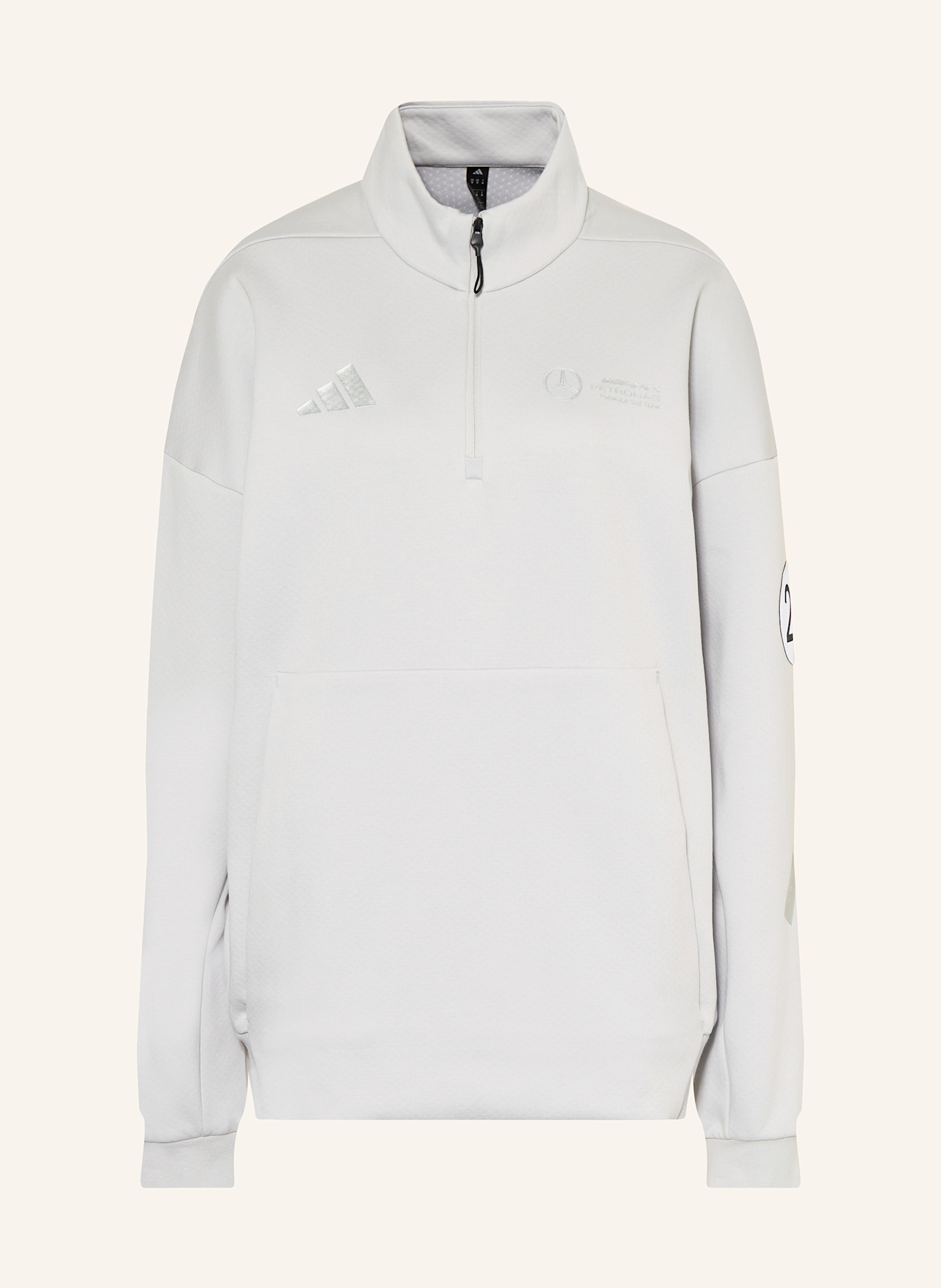 adidas Sweat-Troyer MERCEDES - AMG PETRONAS FORMULA ONE TEAM SILVER ARROWS: BLAUGRAU