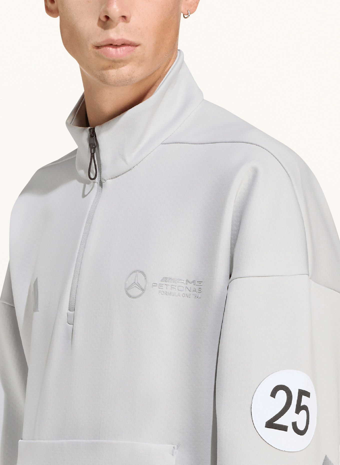 adidas Sweat-Troyer MERCEDES - AMG PETRONAS FORMULA ONE TEAM SILVER ARROWS: BLAUGRAU
