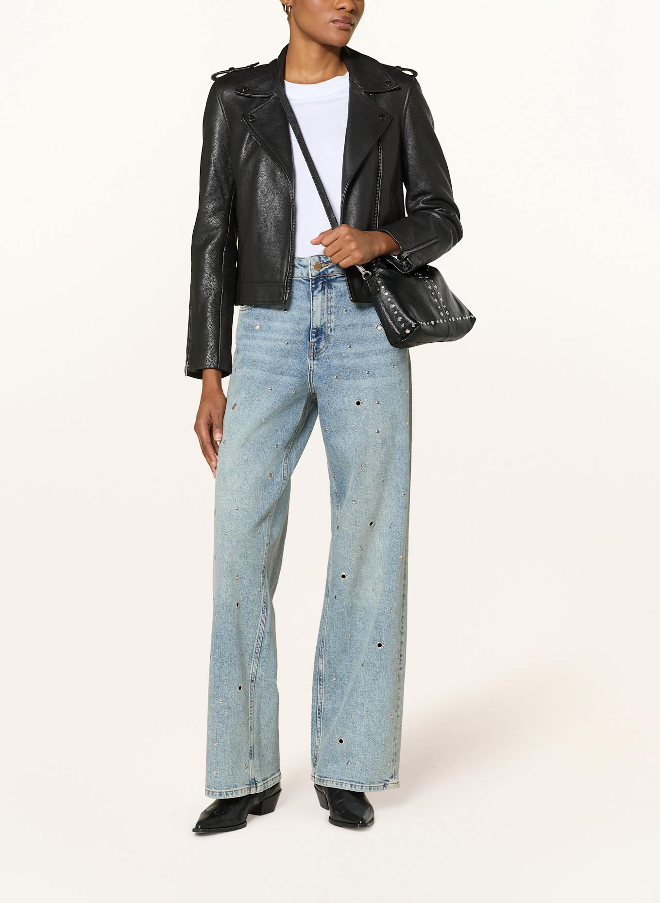 NÚNOO Umhängetasche DANDY STUDS: SCHWARZ