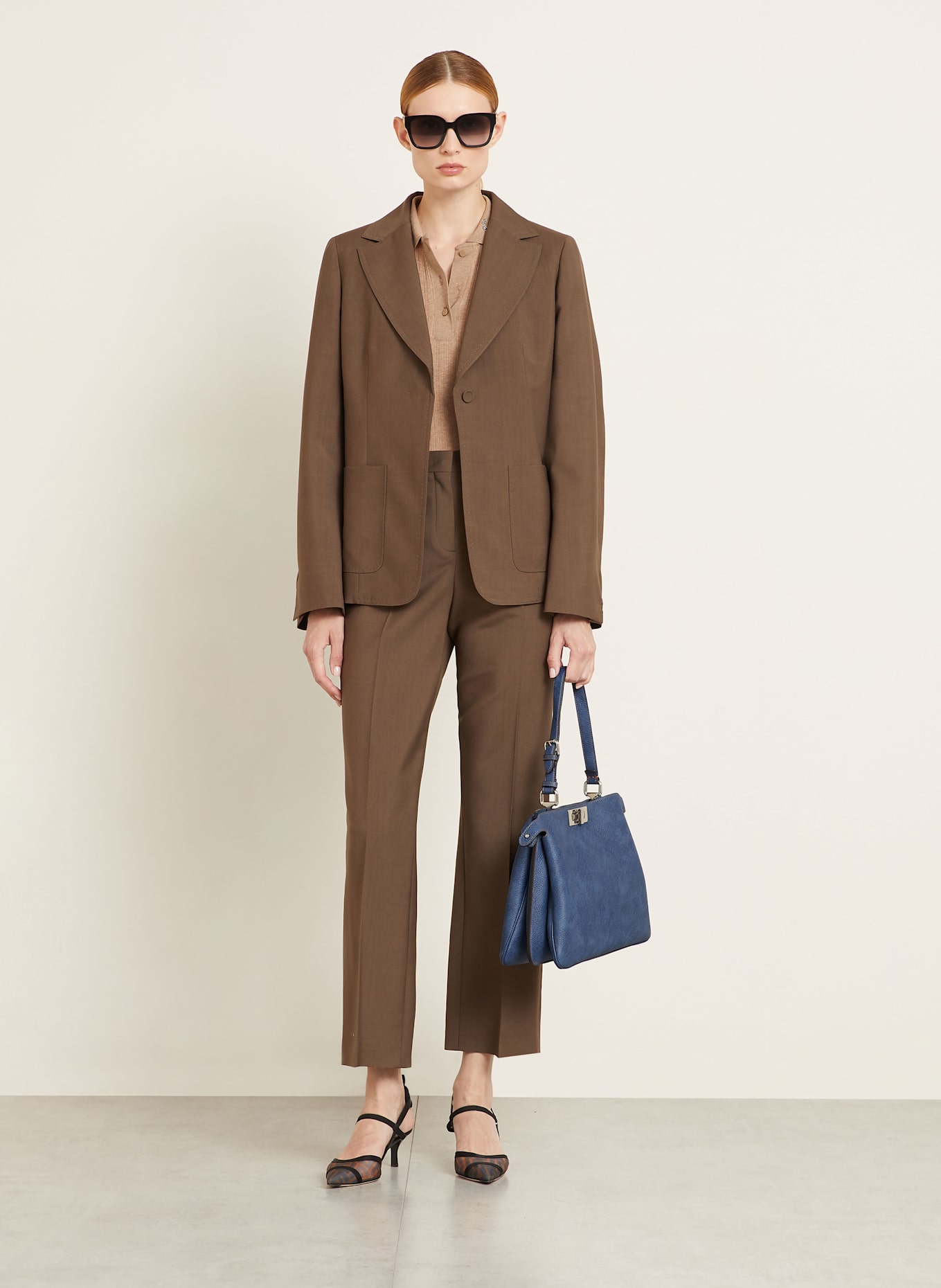 FENDI Kabelka PEEKABOO MEDIUM: MODRÁ