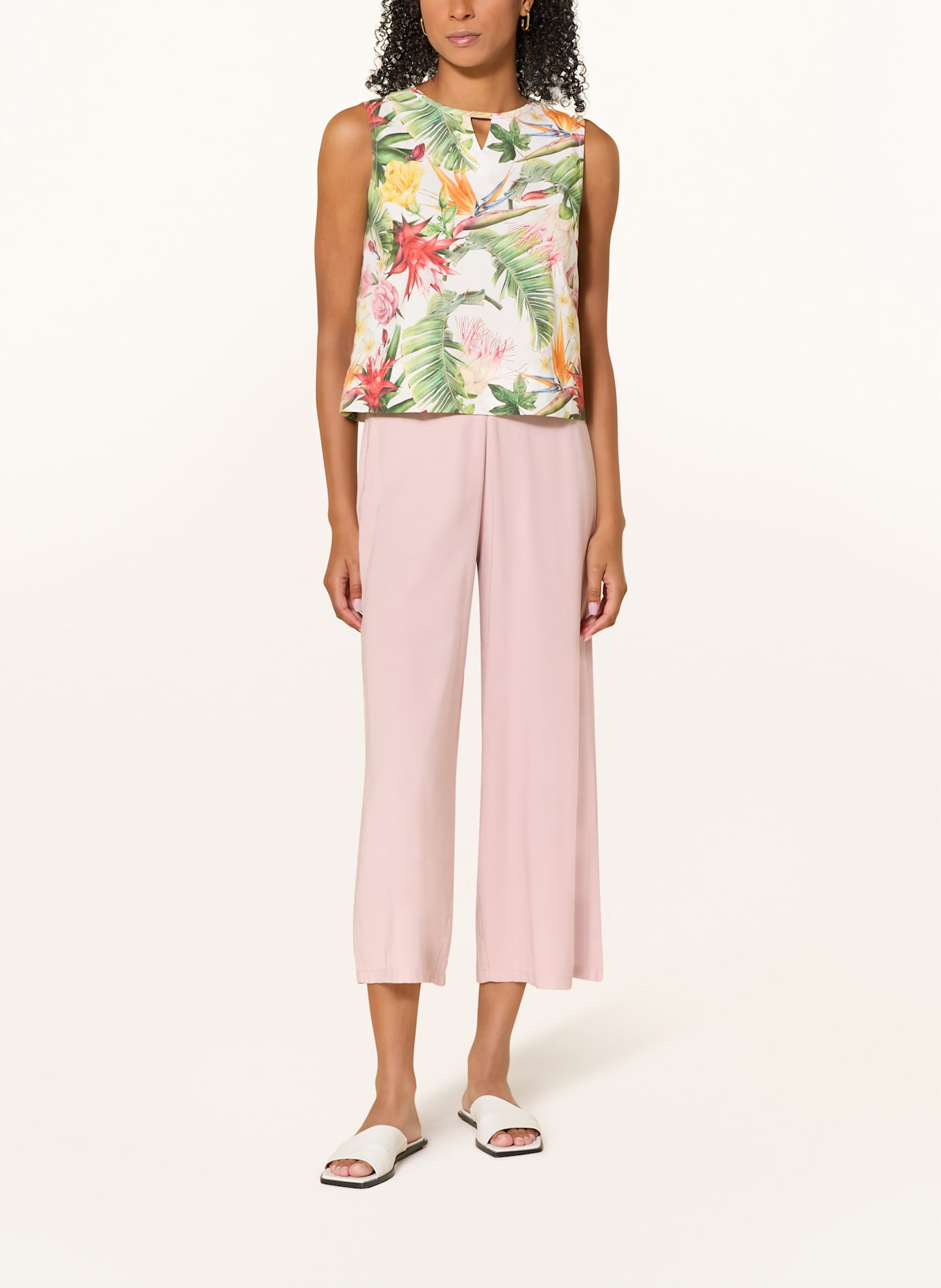 MORE & MORE Bluzka bez rękawów: BIAŁY / ZIELONY / CZERWONY