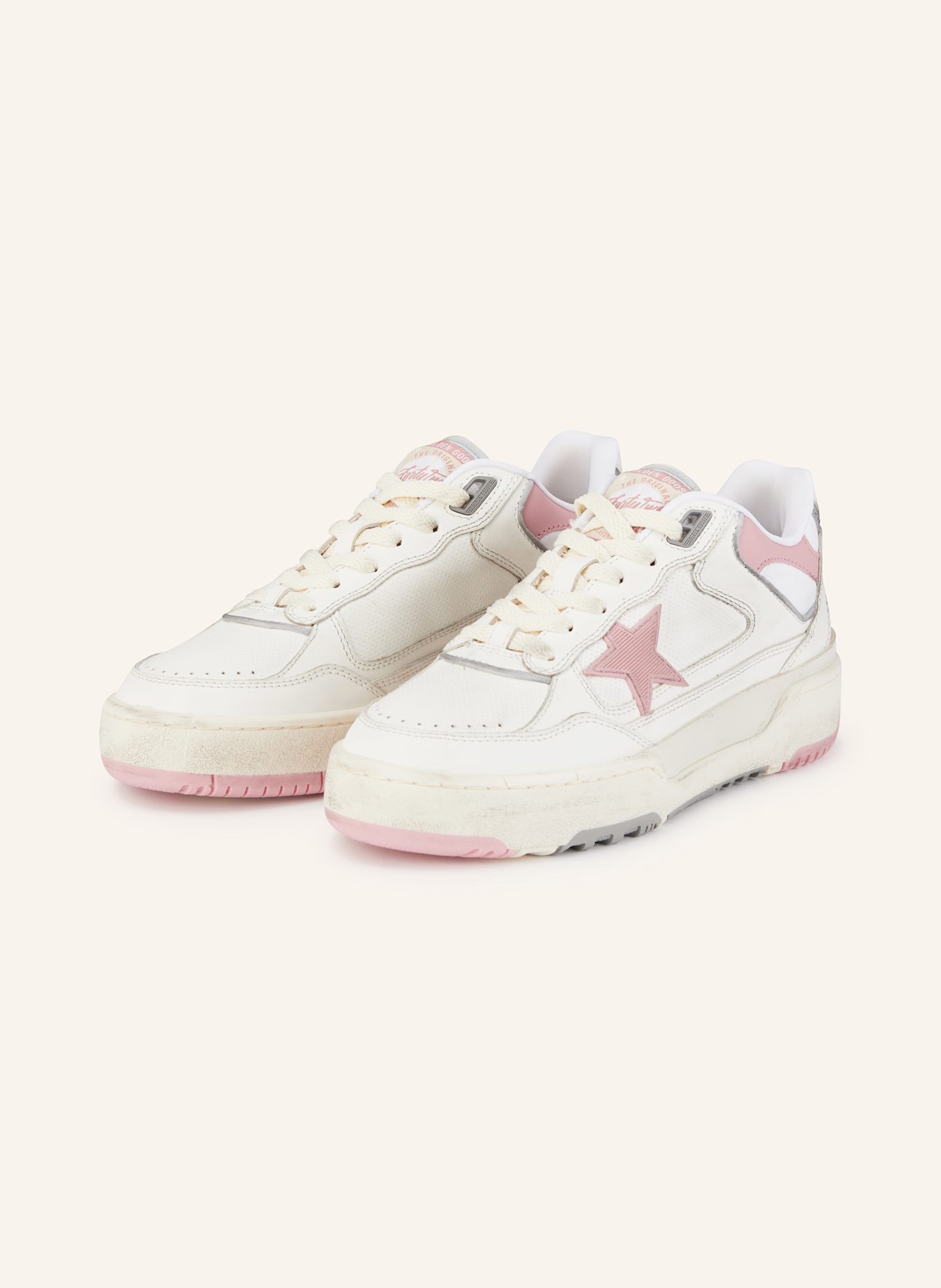GOLDEN GOOSE Sneaker FORTY2: ECRU / PINK