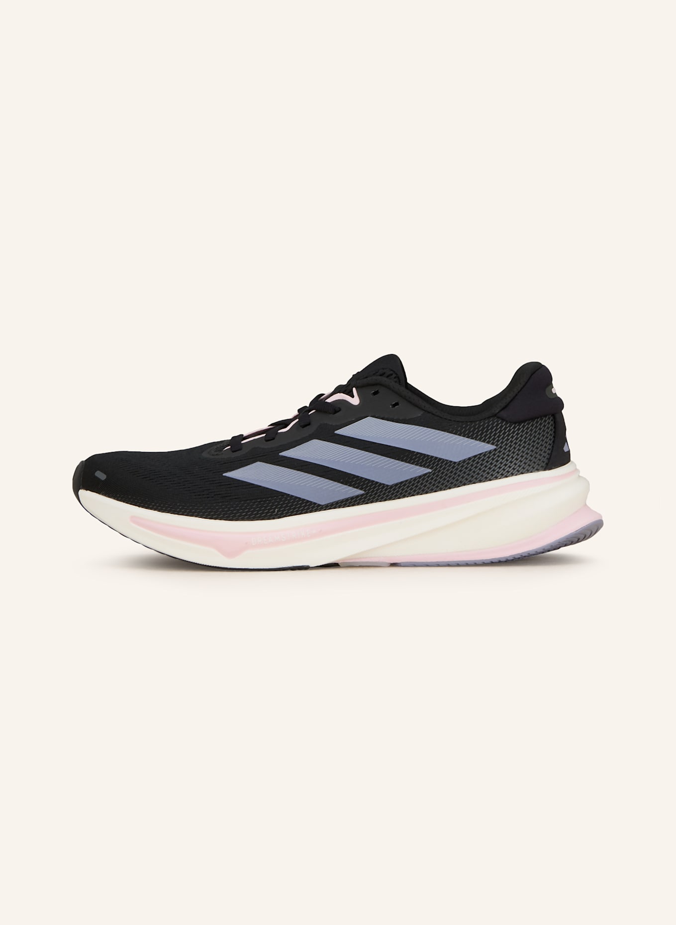 adidas SUPERNOVA RISE 2 LAUFSCHUH: SCHWARZ/ HELLLILA