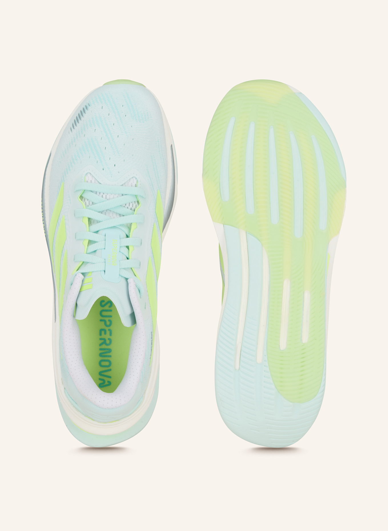 adidas Laufschuhe SUPERNOVA PRIMA 2: MINT/ NEONGRÜN
