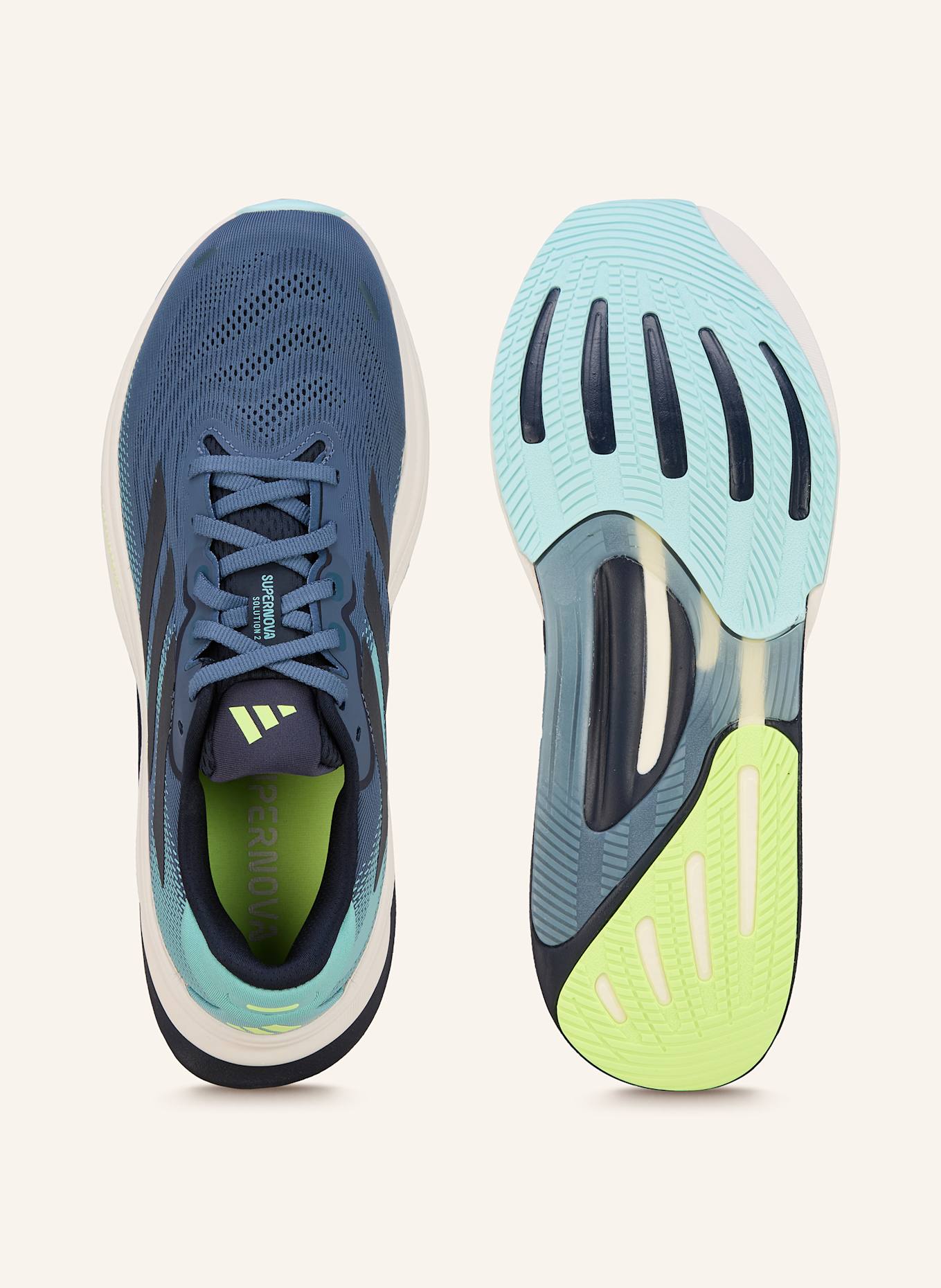 adidas SUPERNOVA SOLUTION 2.0 LAUFSCHUH: BLAU/ HELLBLAU