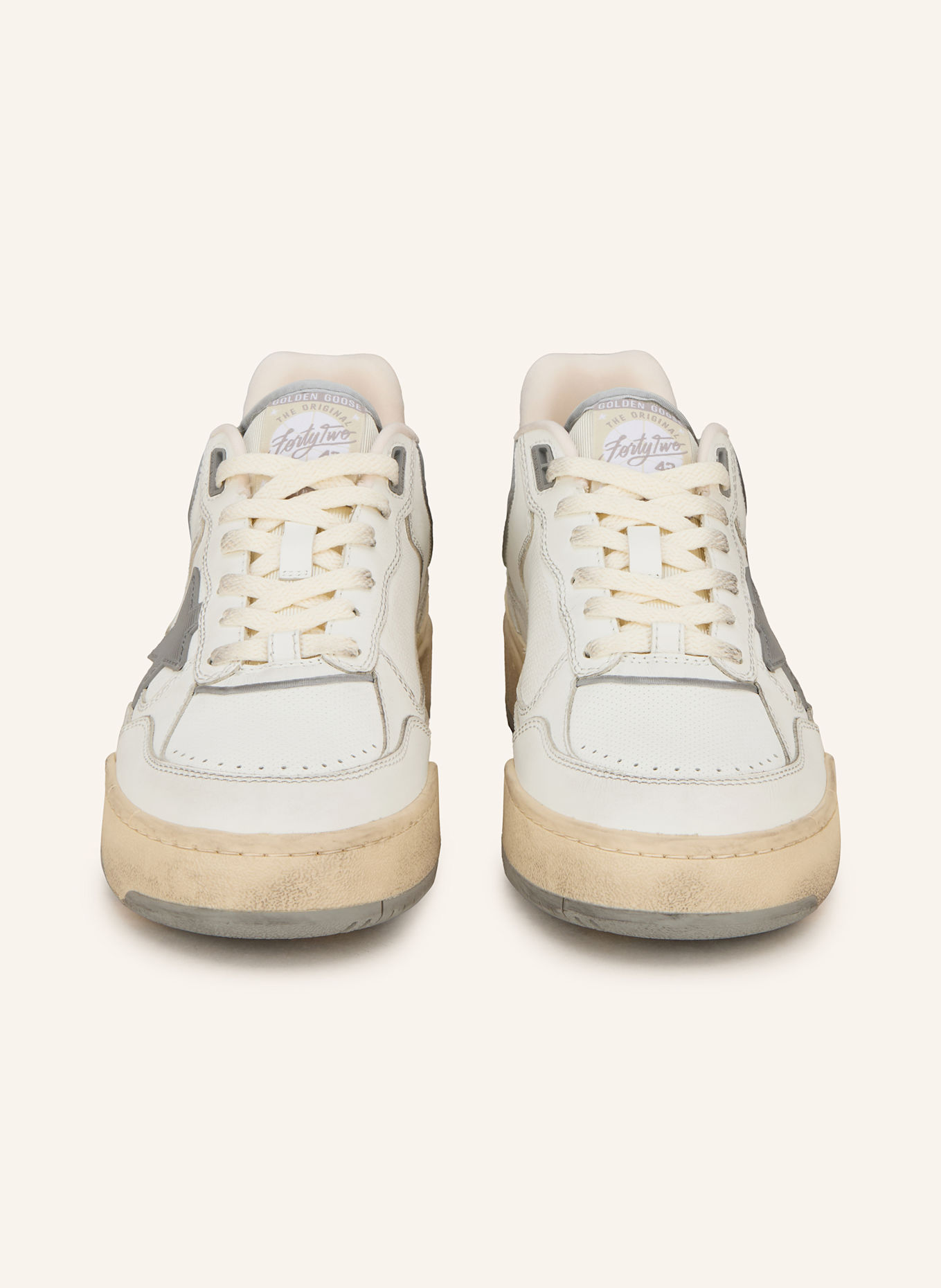 GOLDEN GOOSE Sneaker FORTY2: ECRU/ GRAU