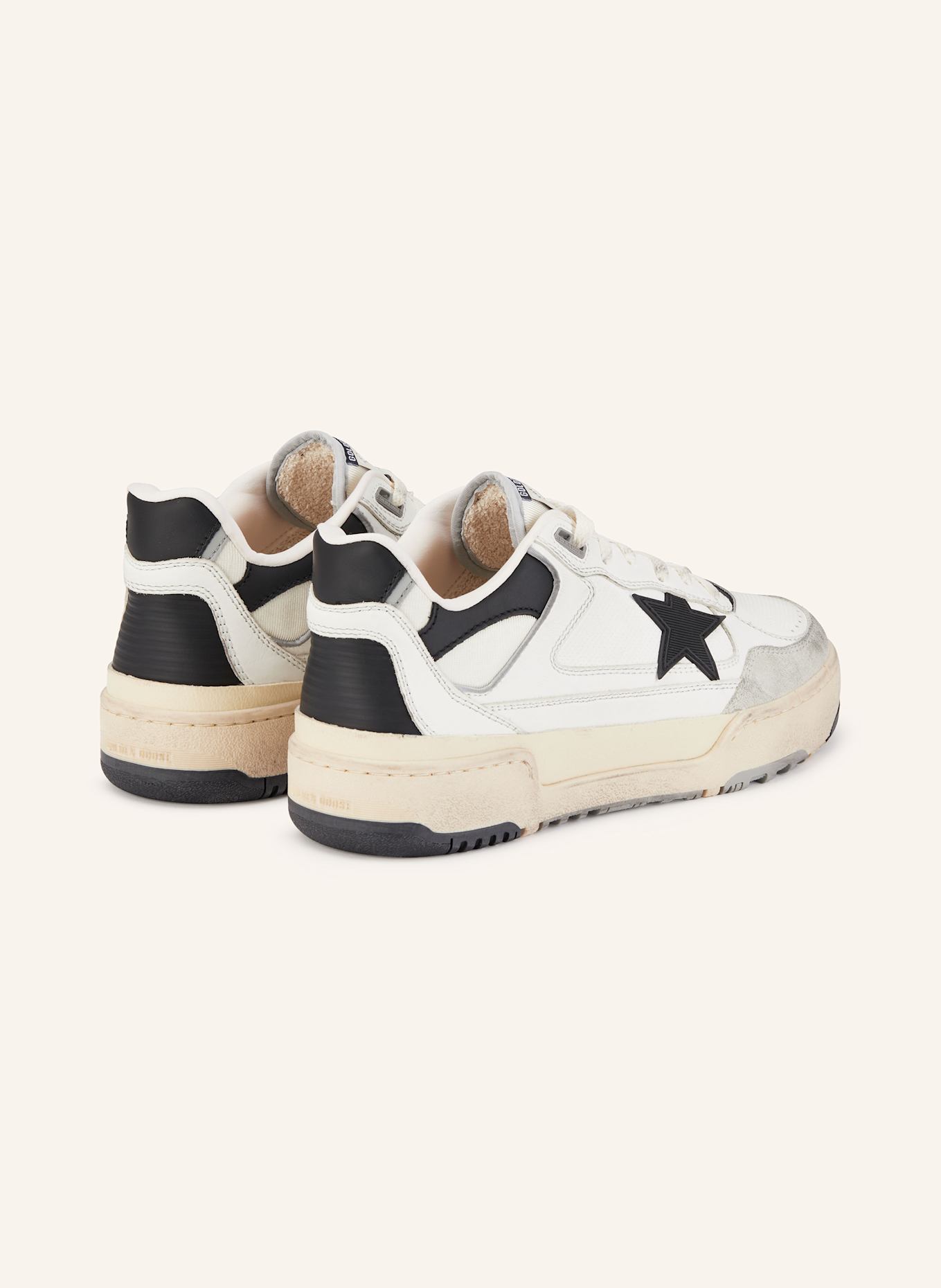 GOLDEN GOOSE Sneaker FORTY2: WEISS/ HELLGRAU/ SCHWARZ