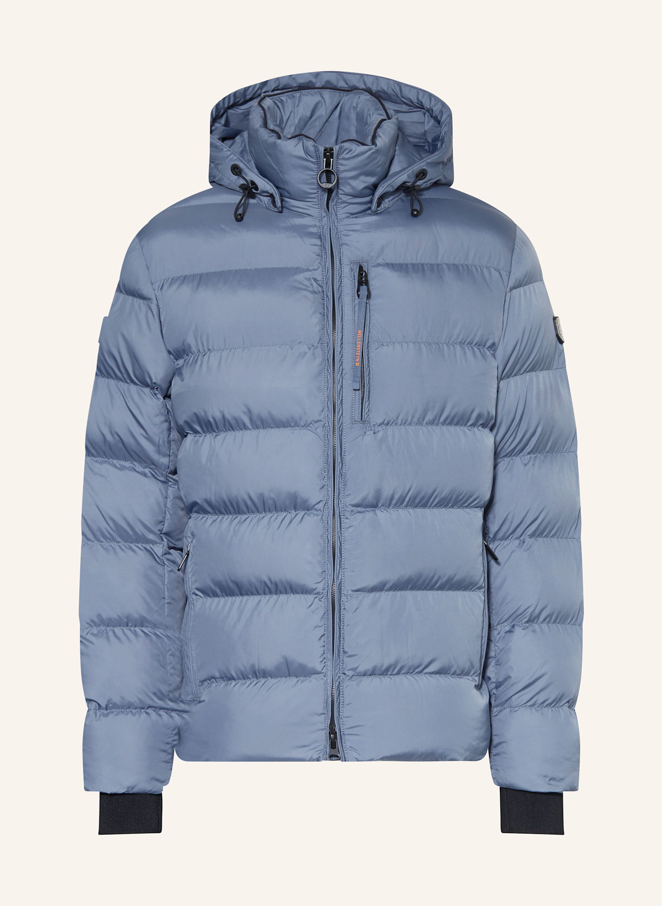 WELLENSTEYN Steppjacke BLACKBIRD mit DUPONT™ SORONA®-Isolierung und abnehmbarer Kapuze: BLAUGRAU